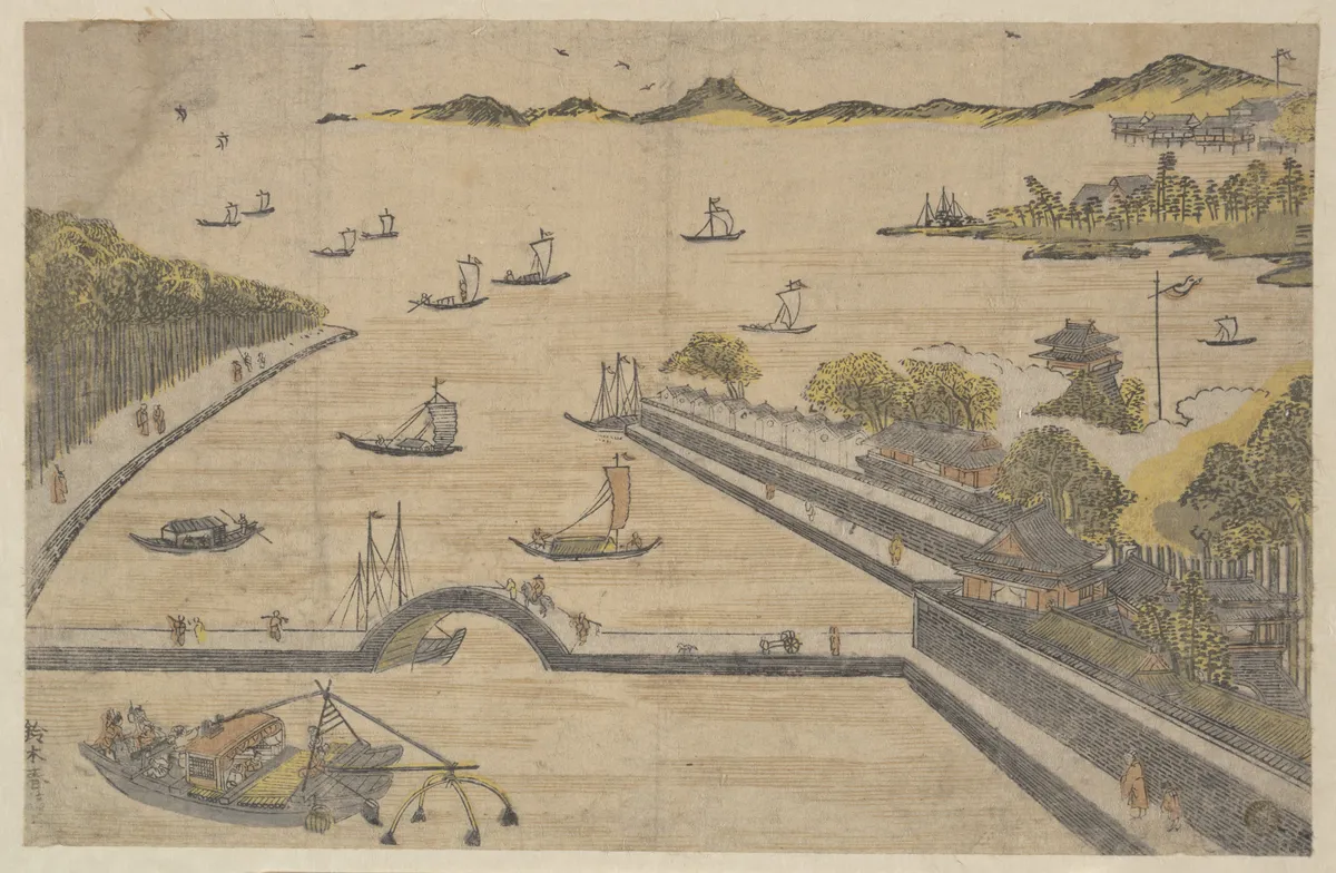 View of Fukagawa, Edo | Suzuki Harunobu - 浮世繪畫廊