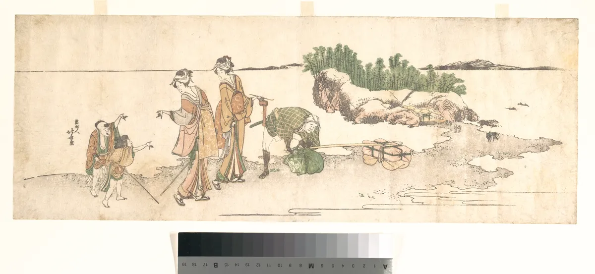 Women in a Landscape | Katsushika Hokusai - 浮世繪畫廊