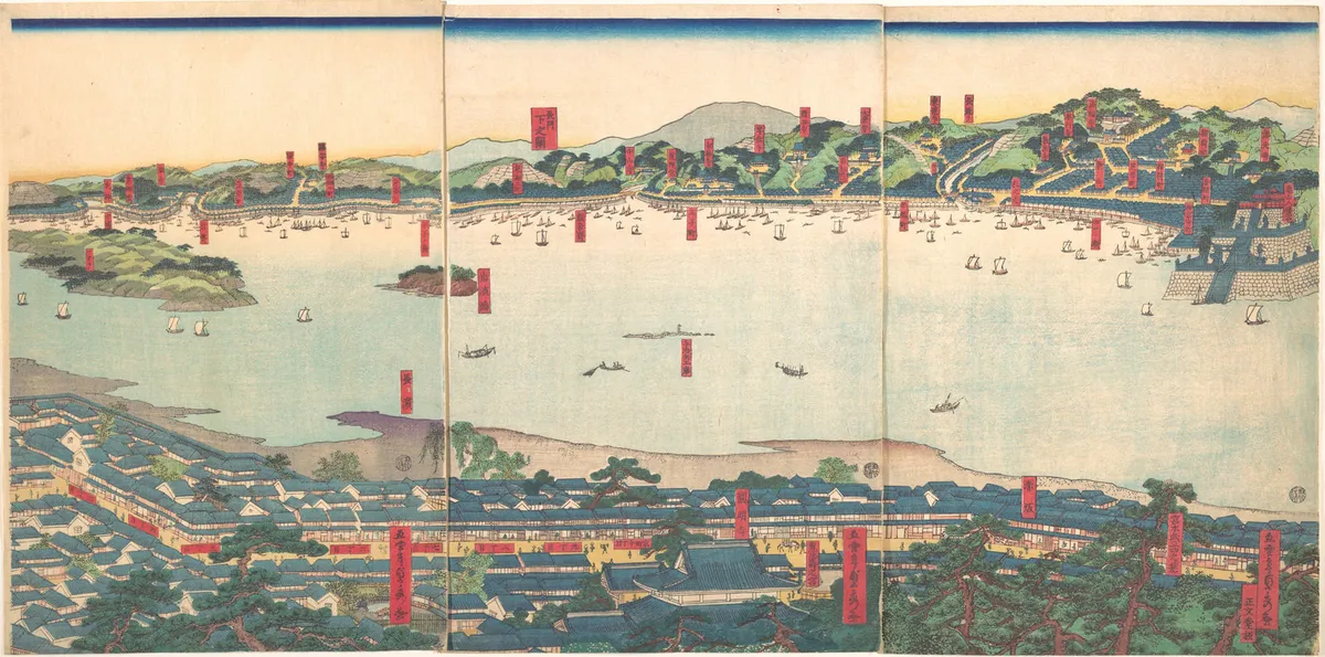 Panoramic Landscape | Utagawa (Gountei) Sadahide - 浮世繪畫廊