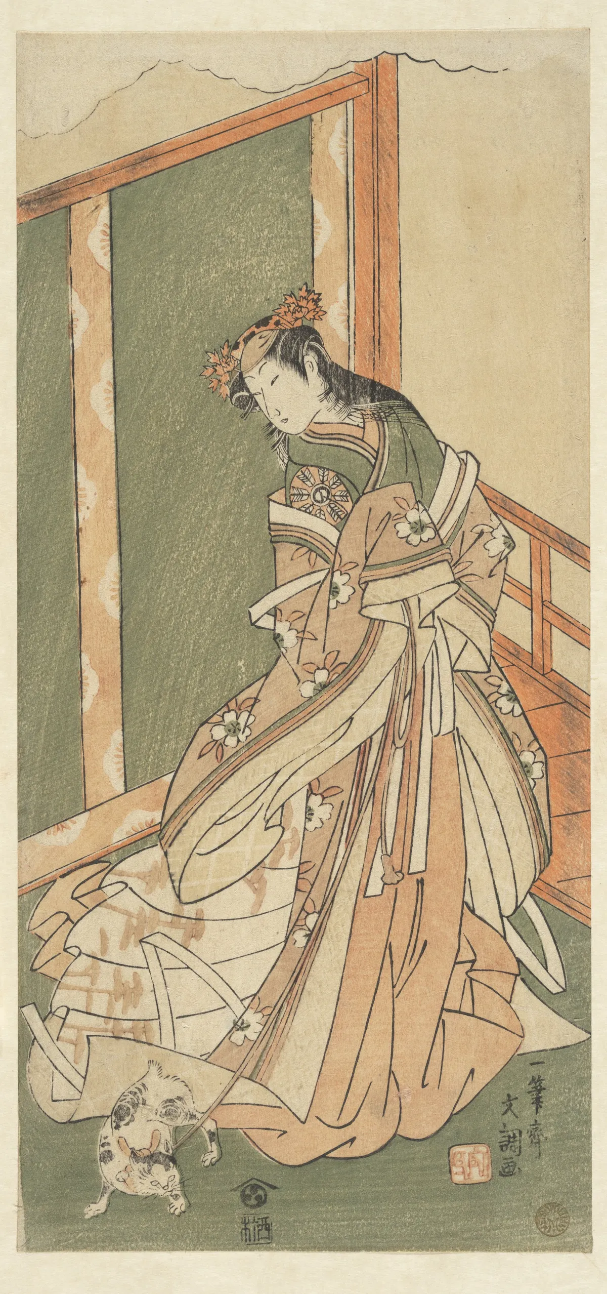 The Third Princess (Onna San no Miya) | Ippitsusai Bunchō - 浮世繪畫廊