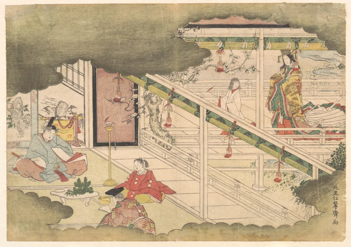 An Incident from the Tales of Ise (Ise Monogatari) | Kitao Shigemasa - 浮世繪畫廊