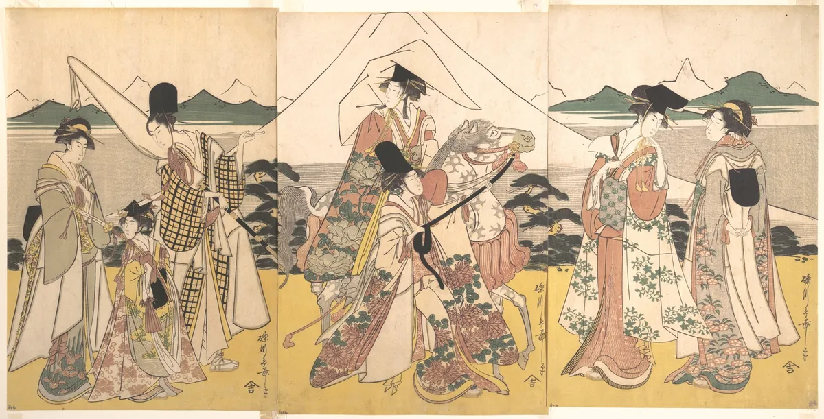 Narihira's Journey to the East | Rekisentei Eiri - 浮世繪畫廊