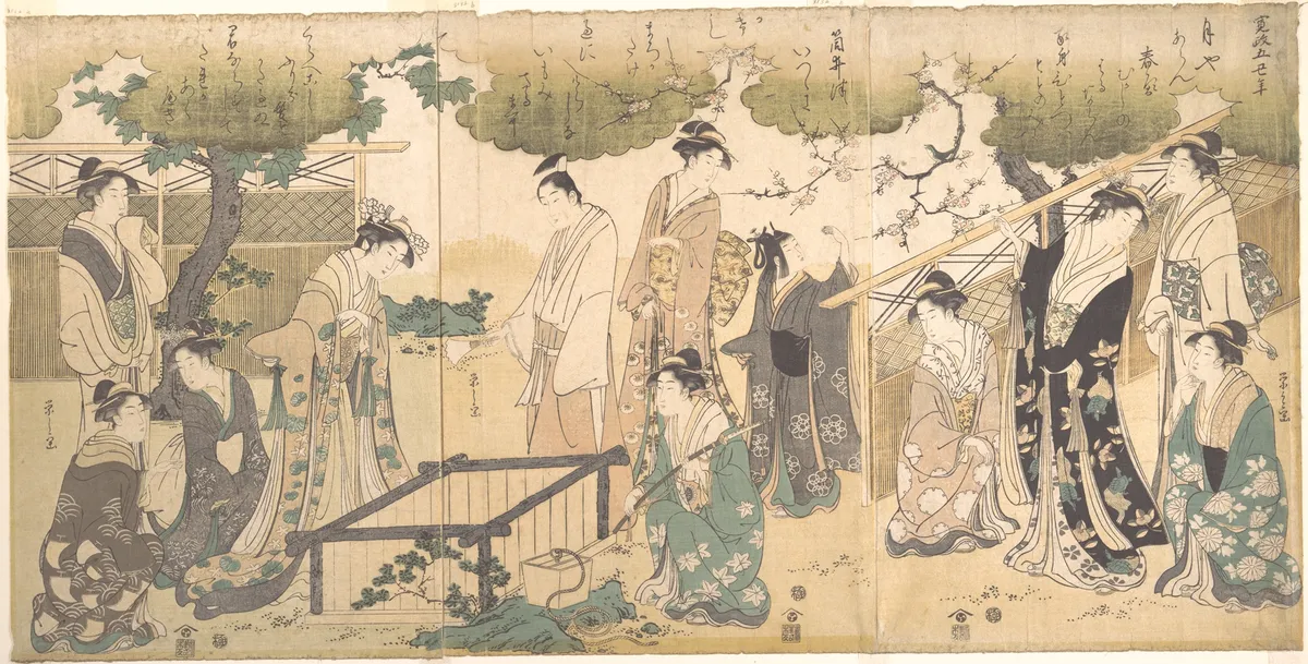 At the Tsutsui Well | Chōbunsai Eishi - 浮世繪畫廊