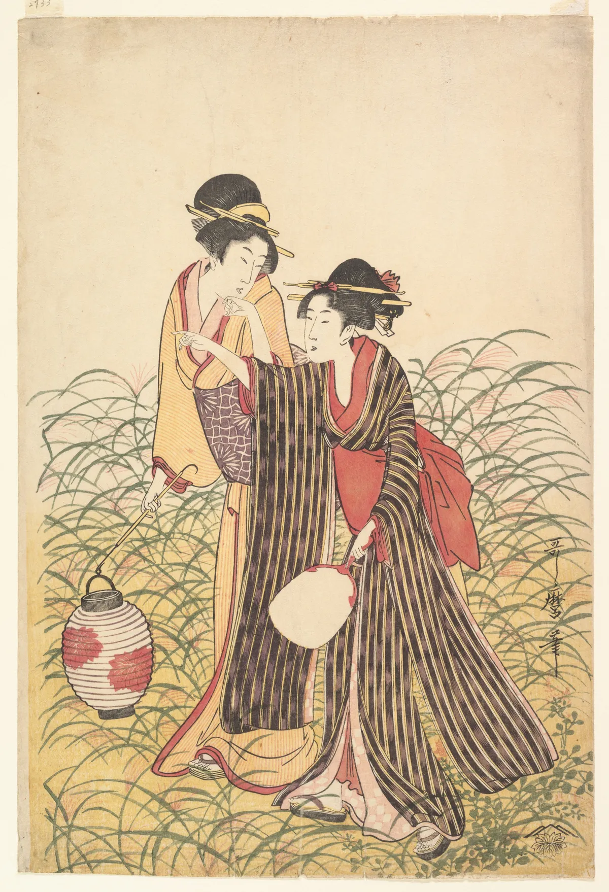 Elopers in Musashino | Kitagawa Utamaro - 浮世繪畫廊