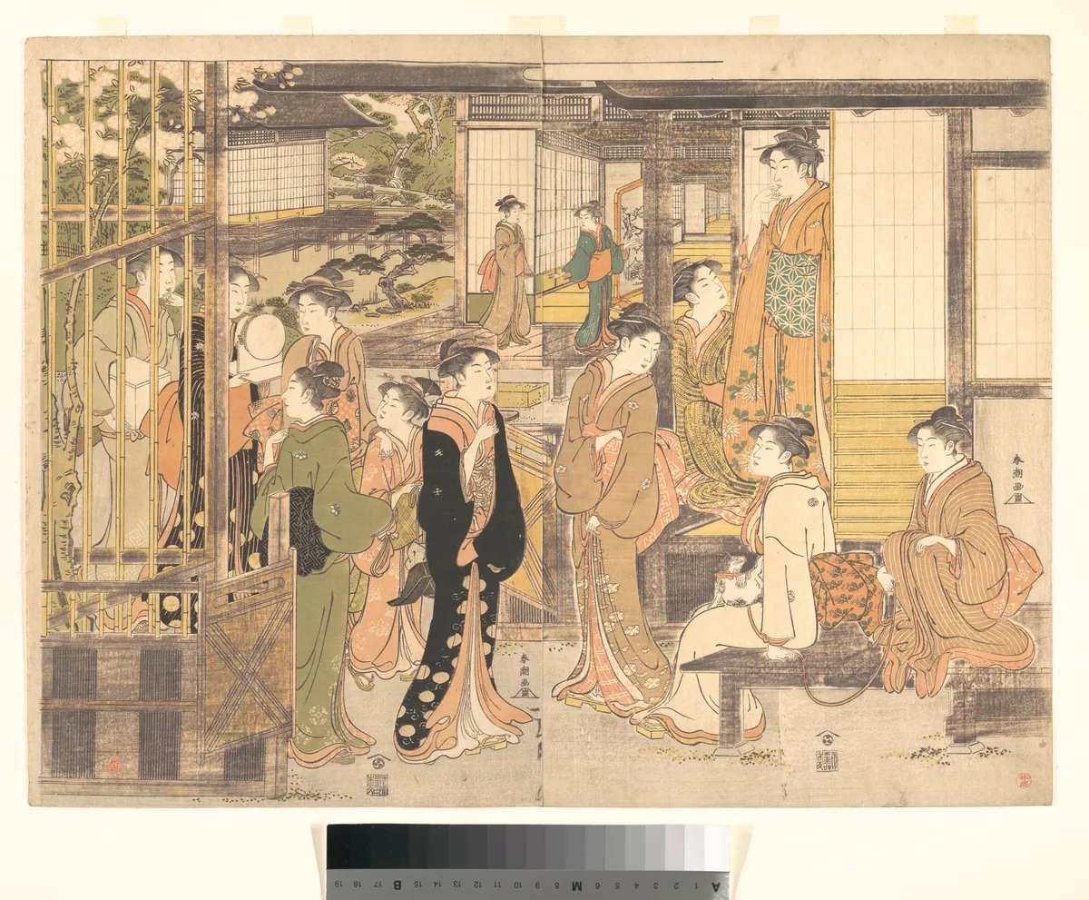 Parody of the Episode of the Third Princess (Modoki Onna San no Miya) | Katsukawa Shunchō - 浮世繪畫廊