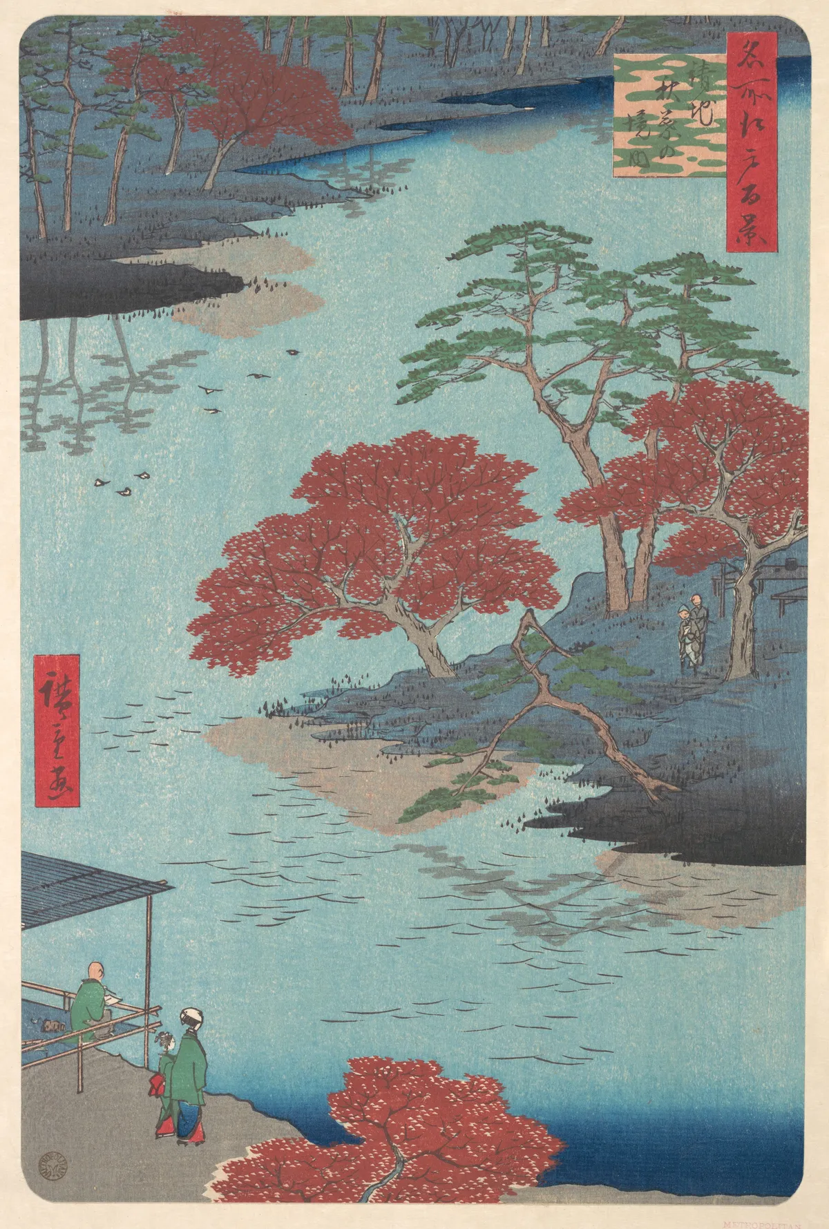 Inside the Akiba Shrine at Ukeji | Utagawa Hiroshige - 浮世繪畫廊