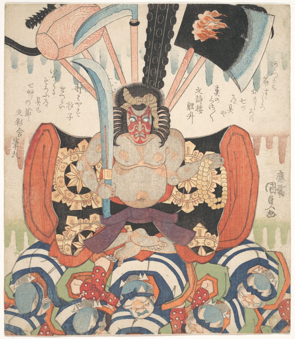 Danjūrō VII's Benkei as Fudō Myōō | Utagawa Kunisada - 浮世繪畫廊