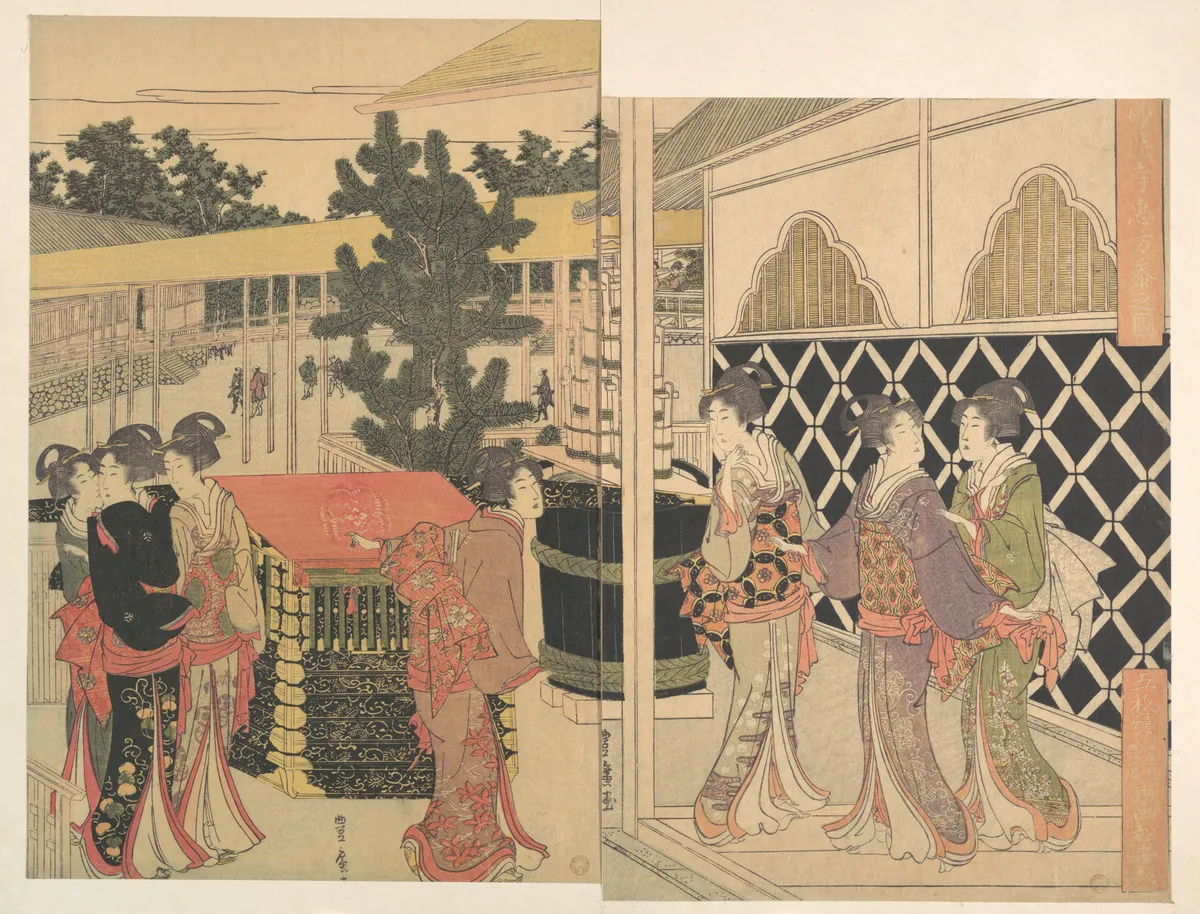 Pilgrimage to Myōhōji in Horinouchi, Edo | Utagawa Toyohiro - 浮世繪畫廊