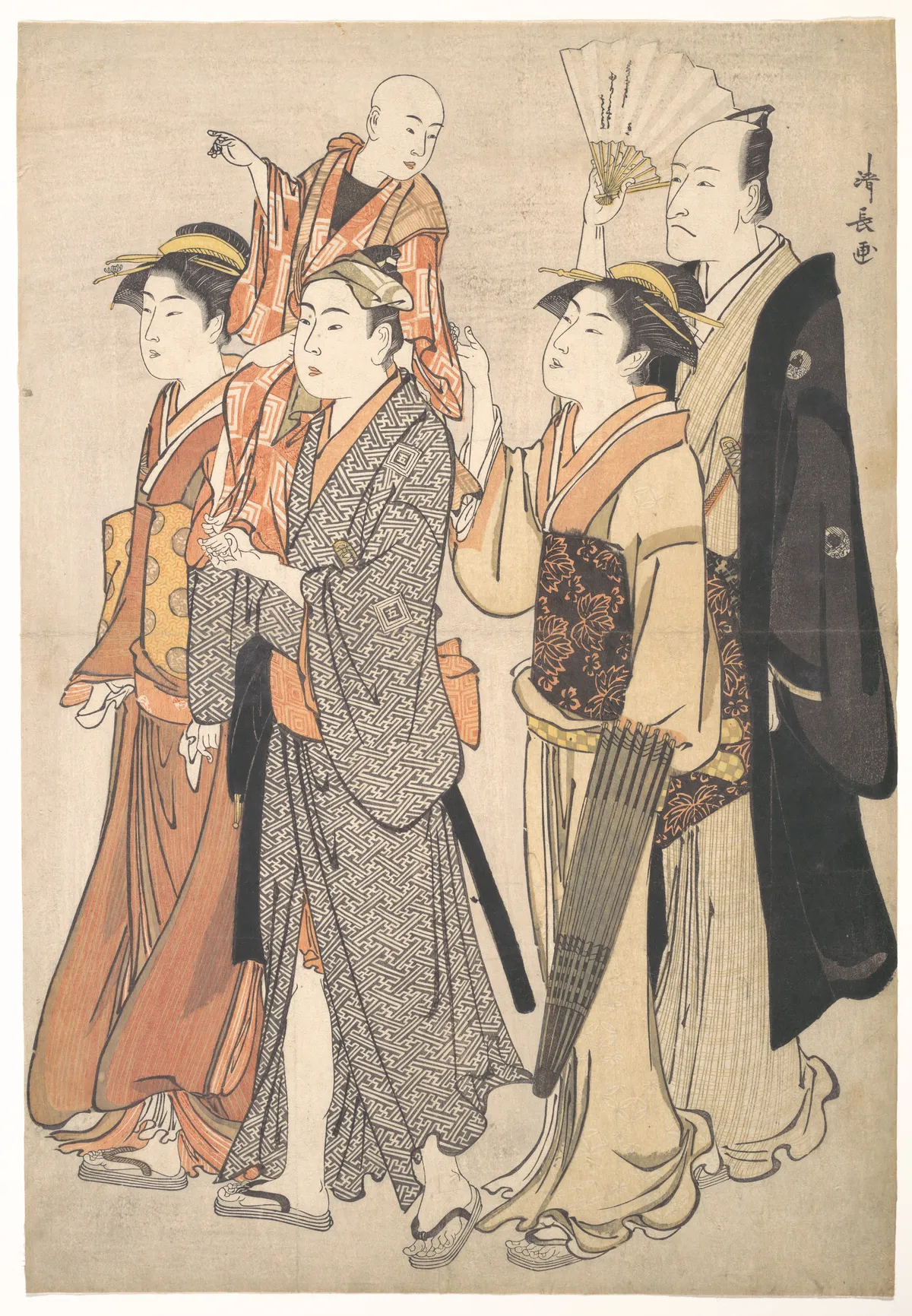 Ichikawa Danjūrō V and His Family | Torii Kiyonaga - 浮世繪畫廊