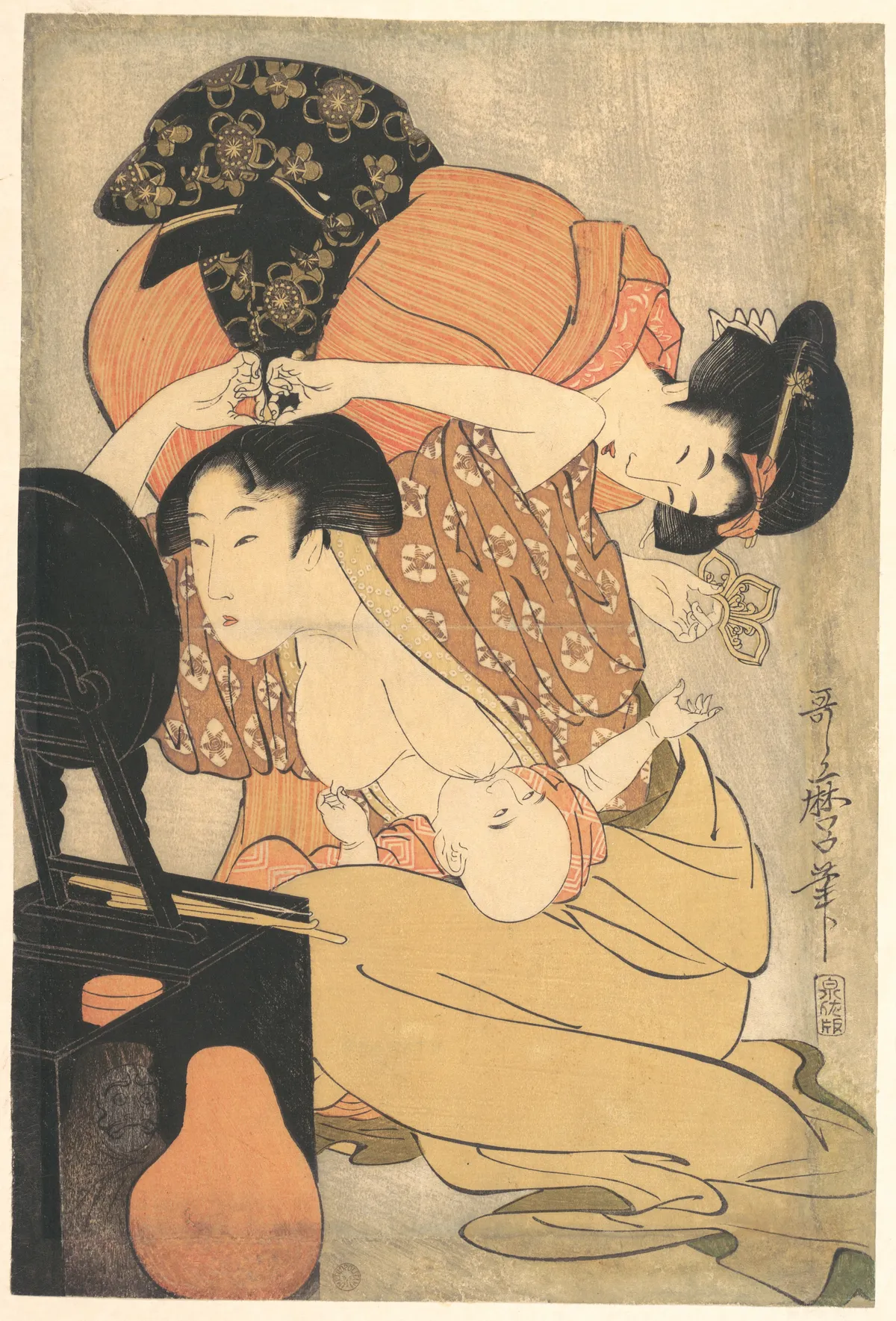 Woman and Child | Kitagawa Utamaro - 浮世繪畫廊