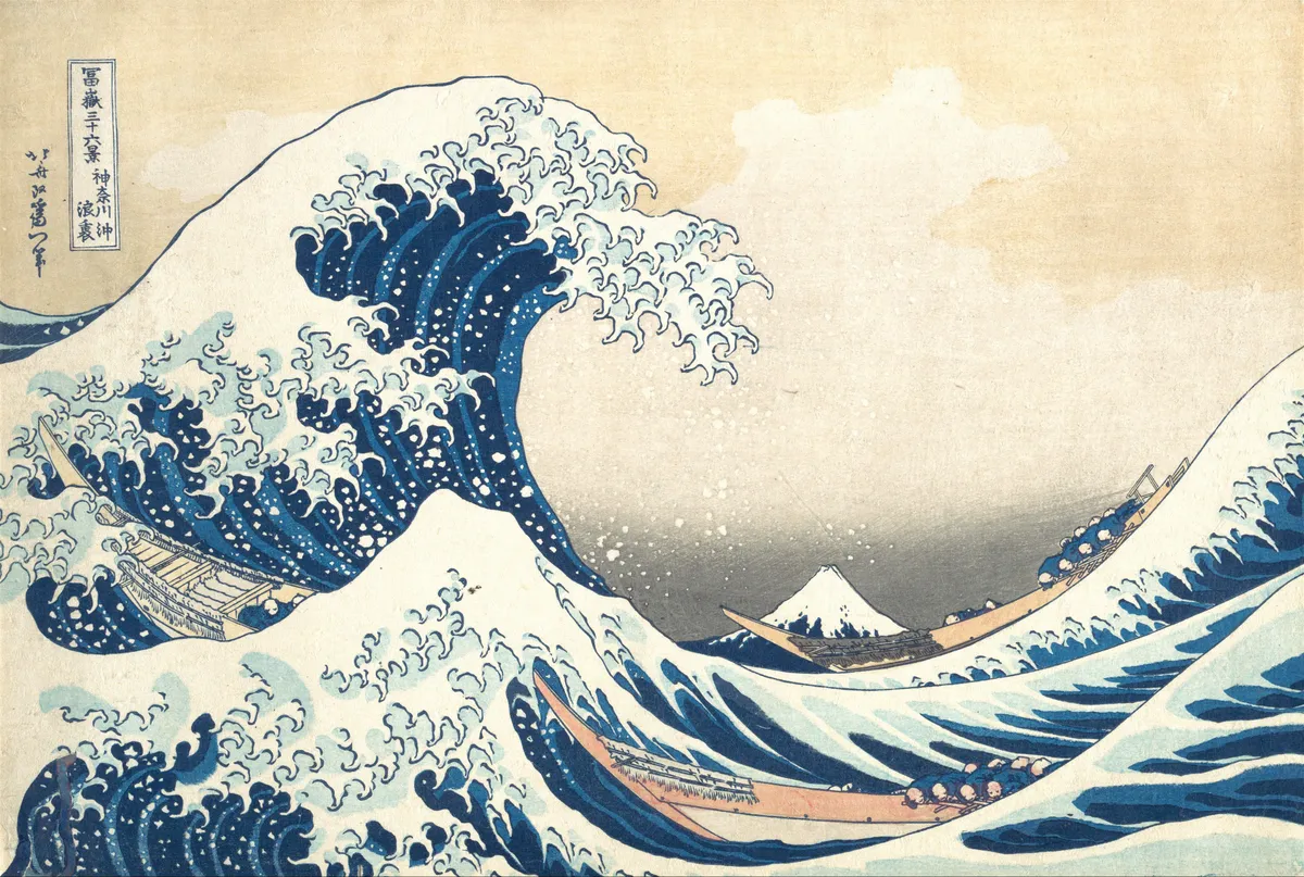 Under the Wave off Kanagawa (Kanagawa oki nami ura), also known as The Great Wave, from the series Thirty-six Views of Mount Fuji (Fugaku sanjūrokkei) | Katsushika Hokusai - 浮世繪畫廊