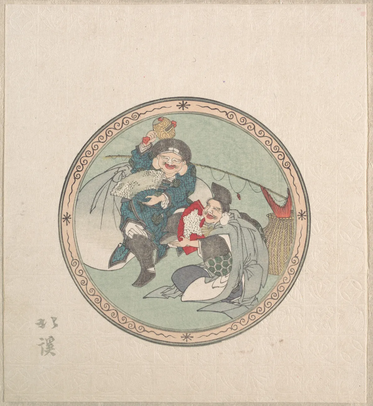 Ebisu and Daikoku; Two of the Seven Gods of Good Fortune | Totoya Hokkei - 浮世繪畫廊
