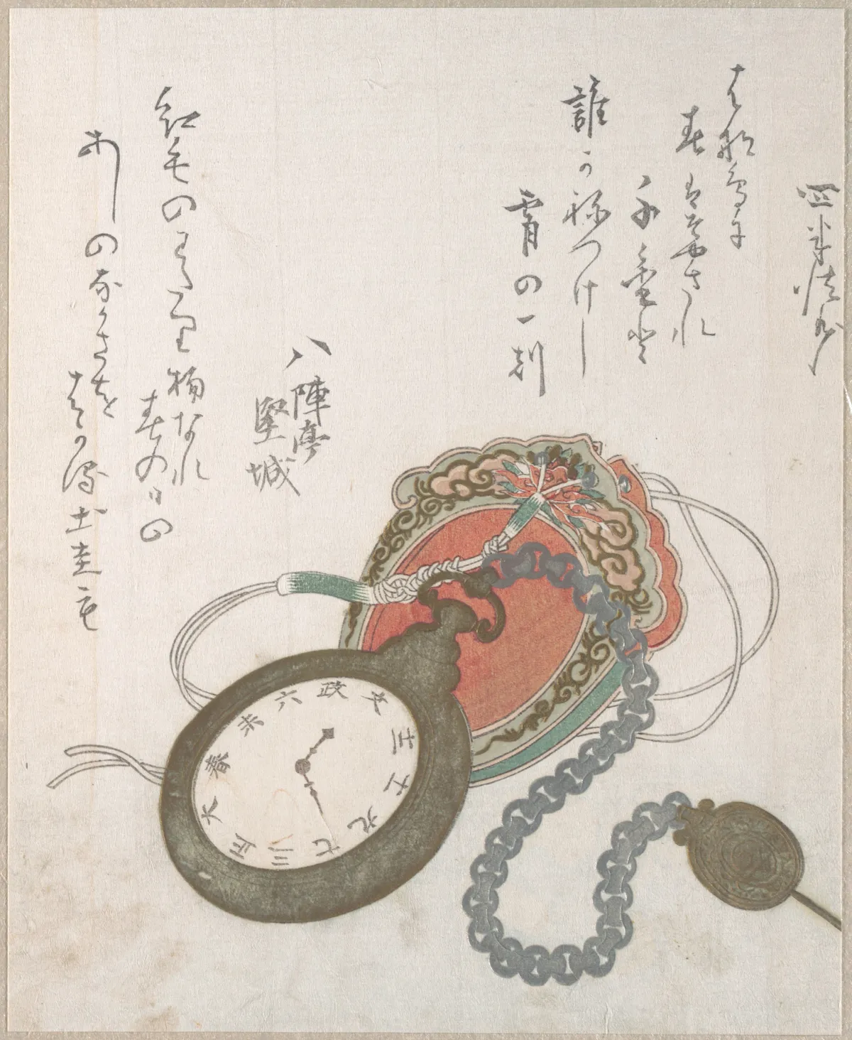 Western Pocket Watch
From the Spring Rain Collection (Harusame shū), vol. 3 | Utagawa Hiroshige - 浮世繪畫廊