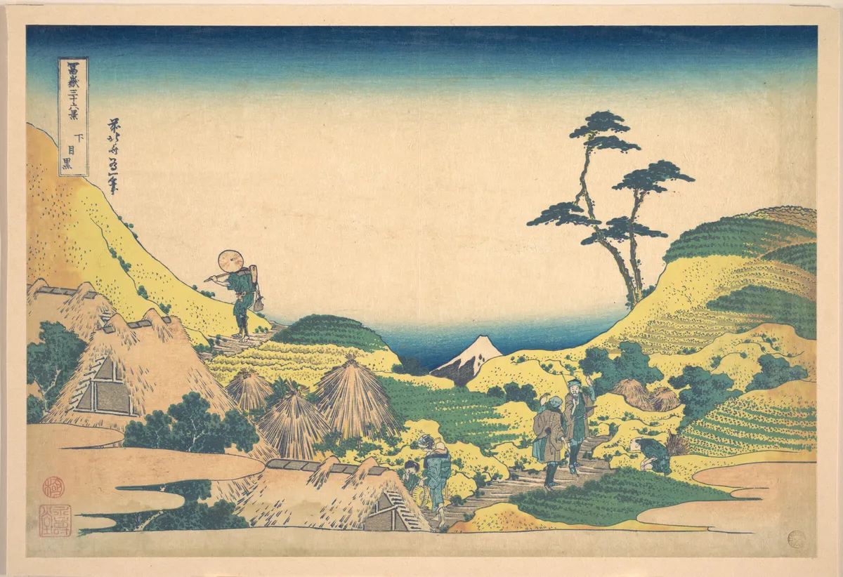 Lower Meguro (Shimo Meguro), from the series Thirty-six Views of Mount Fuji (Fugaku sanjūrokkei) | Katsushika Hokusai - 浮世繪畫廊
