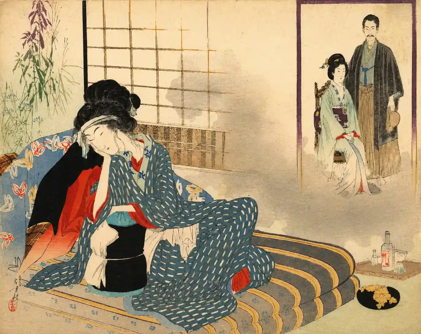 Surgical Ward' (Gekashitsu) from Bugei Kurabu  (Literary Club) | Mizuno Toshikata - 浮世繪畫廊
