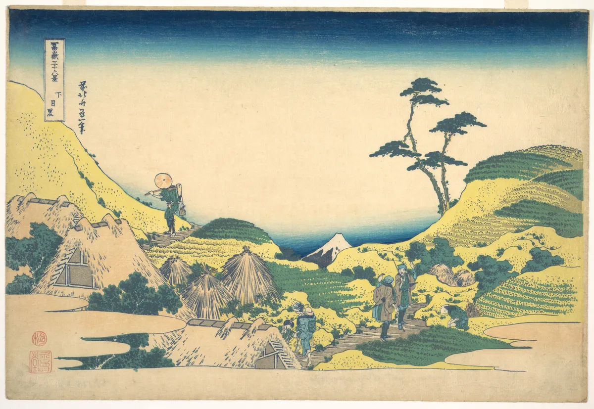 Lower Meguro (Shimo Meguro), from the series Thirty-six Views of Mount Fuji (Fugaku sanjūrokkei) | Katsushika Hokusai - 浮世繪畫廊