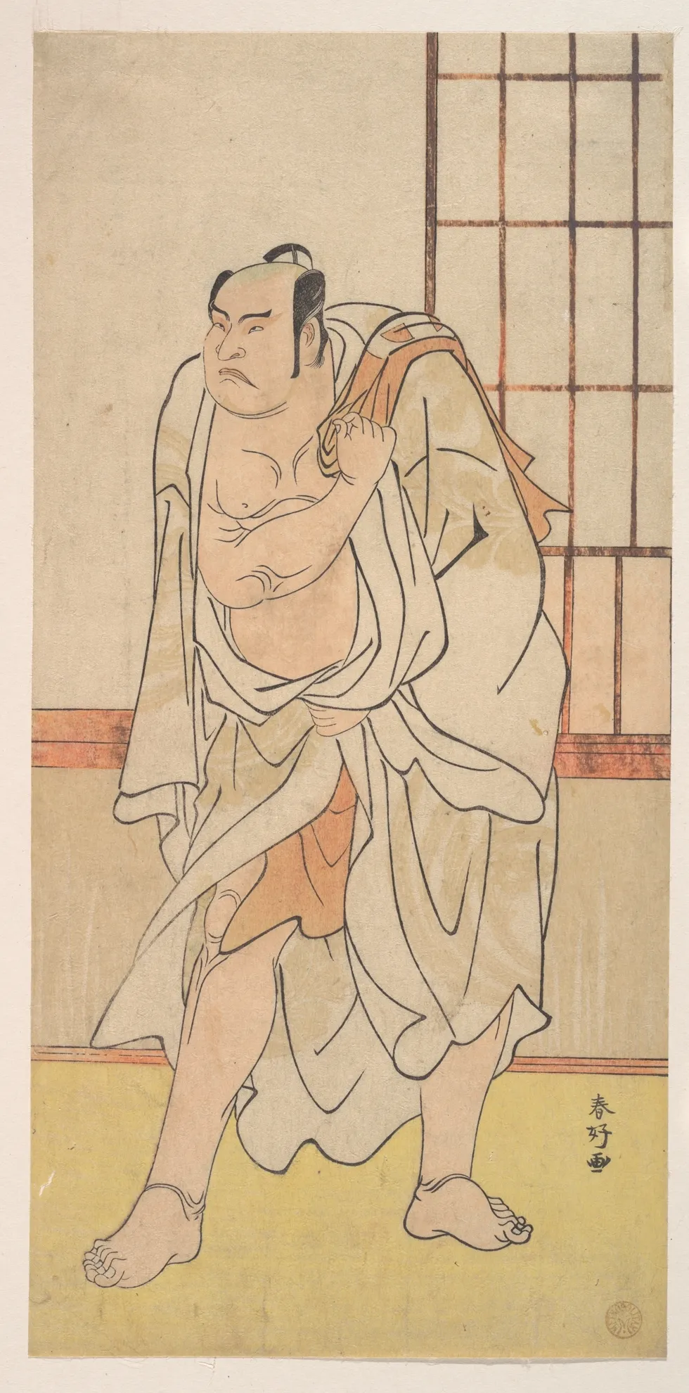 The Third Otani Hiroji as a Wrestler | Katsukawa Shunkō - 浮世繪畫廊