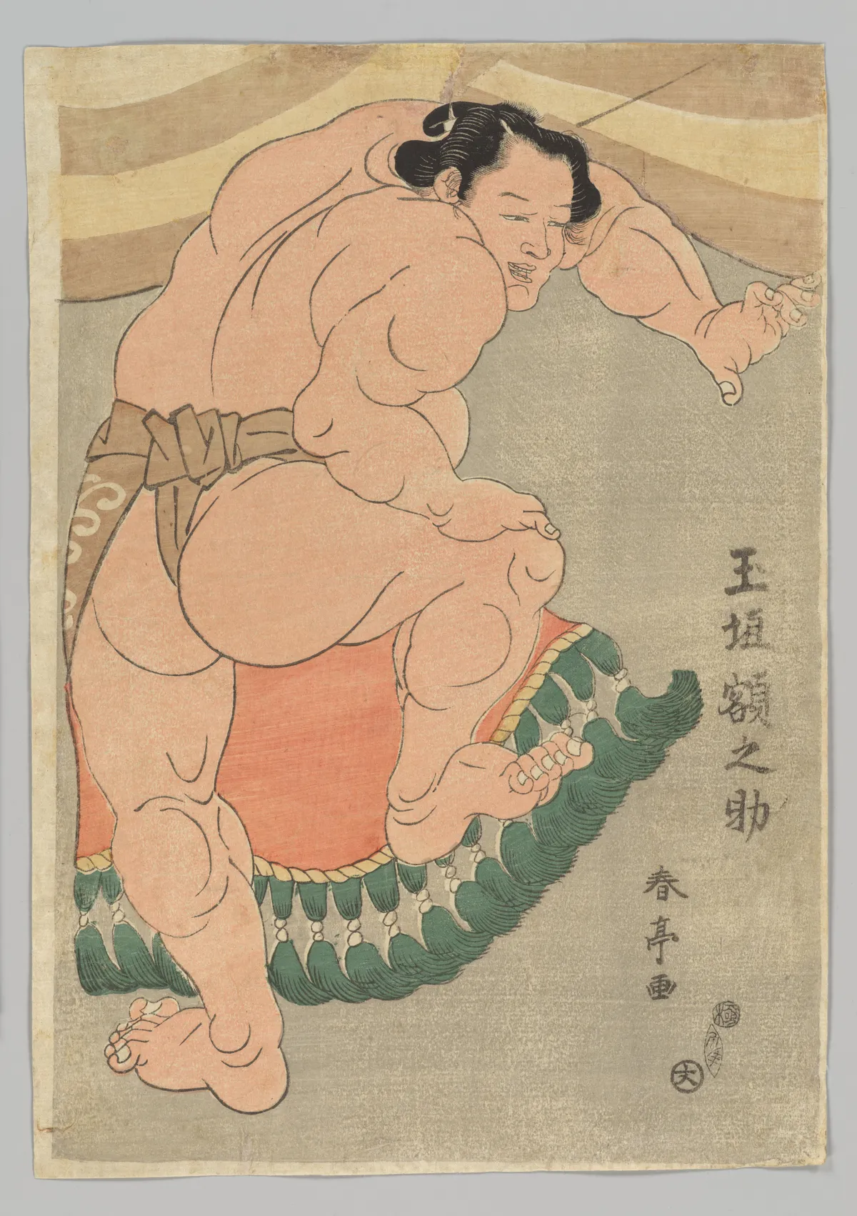 Sumo Wrestler Tamagaki Gakunosuke IV | Katsukawa Shuntei - 浮世繪畫廊