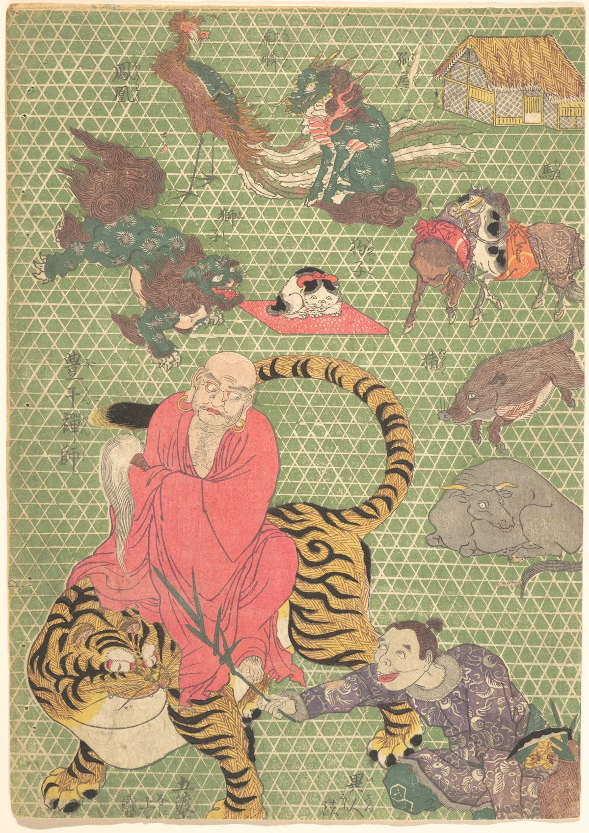 Basketry Work: By the Craftsman Ichida Shōshichirō of Naniwa (Kagozaiku Naniwa saikunin Ichida Shōshichirō) | Utagawa Kunisada - 浮世繪妖怪與怪談幽靈畫廊