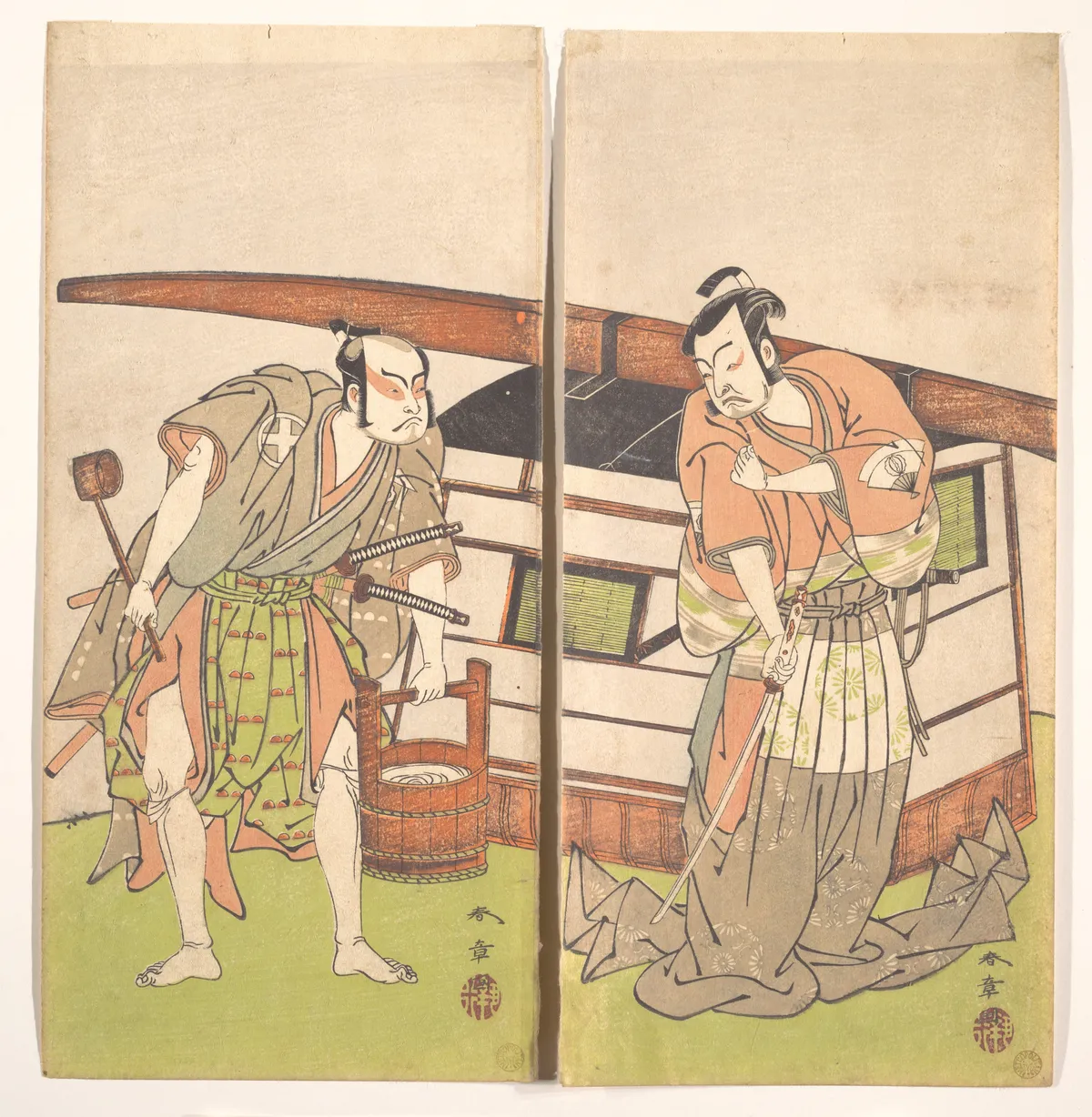 The Actor Otani Hiroji III and the Actor Onoe Kikugoro I | Katsukawa Shunshō　勝川春章 - 浮世繪畫廊