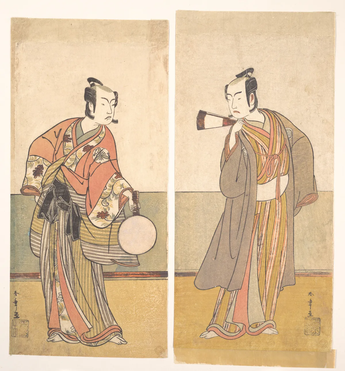 The Actors the Fourth Matsumoto Koshiro and the Arashi Sangoro | Katsukawa Shunshō　勝川春章 - 浮世繪畫廊