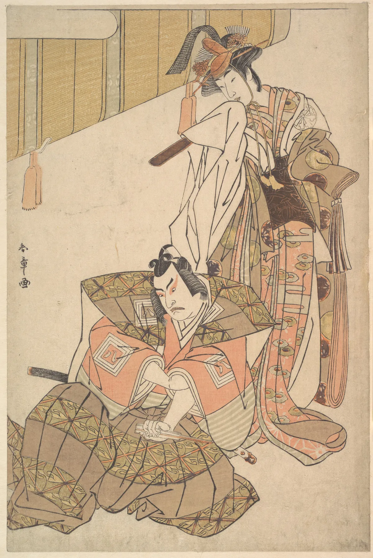 The Third Ichikawa Yaozo and Mimasu Tokujiro | Katsukawa Shunshō　勝川春章 - 浮世繪畫廊