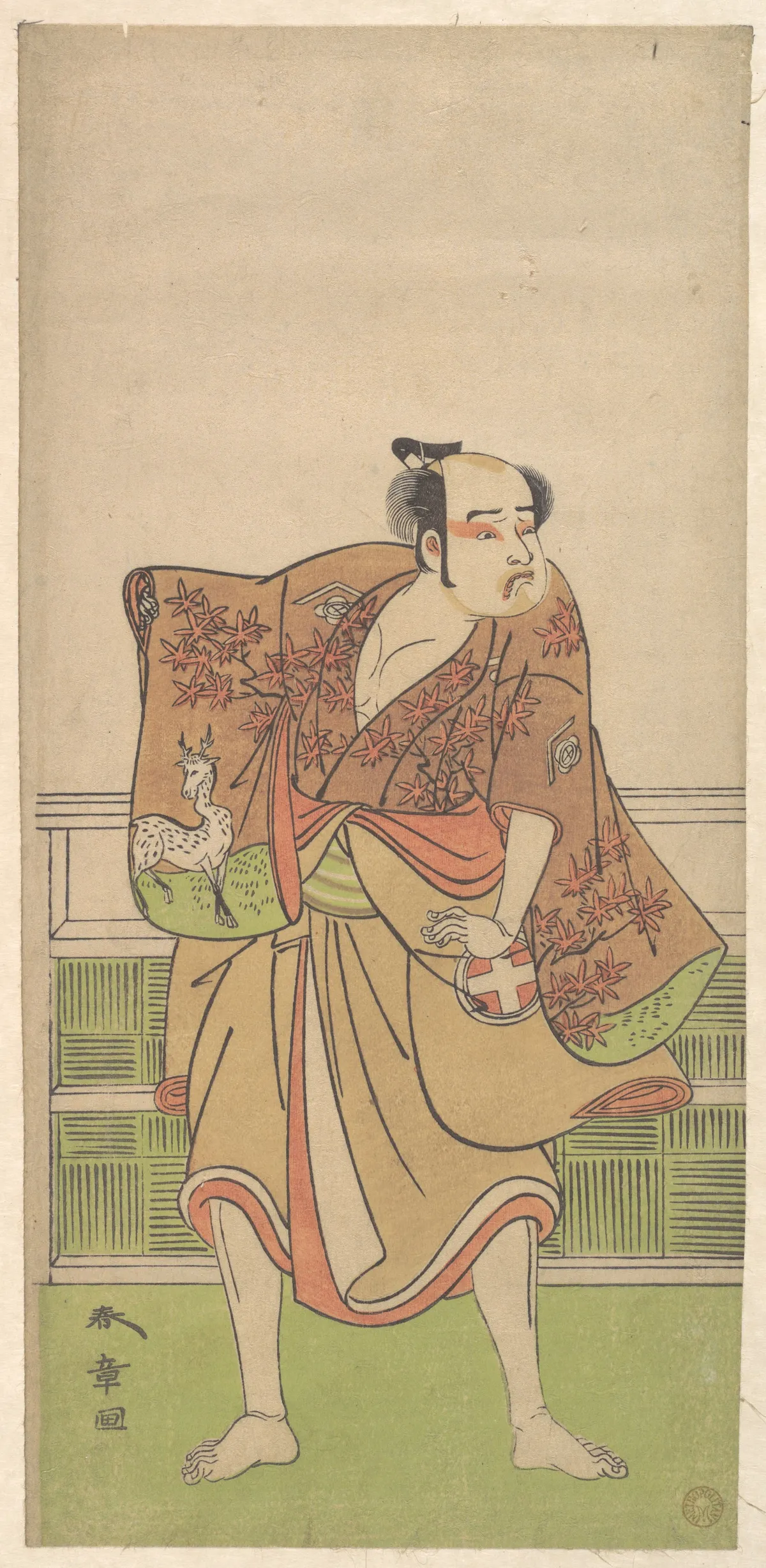 Ōtani Hiroemon in the role of Gokumon no Shobei | Katsukawa Shunshō　勝川春章 - 浮世繪畫廊