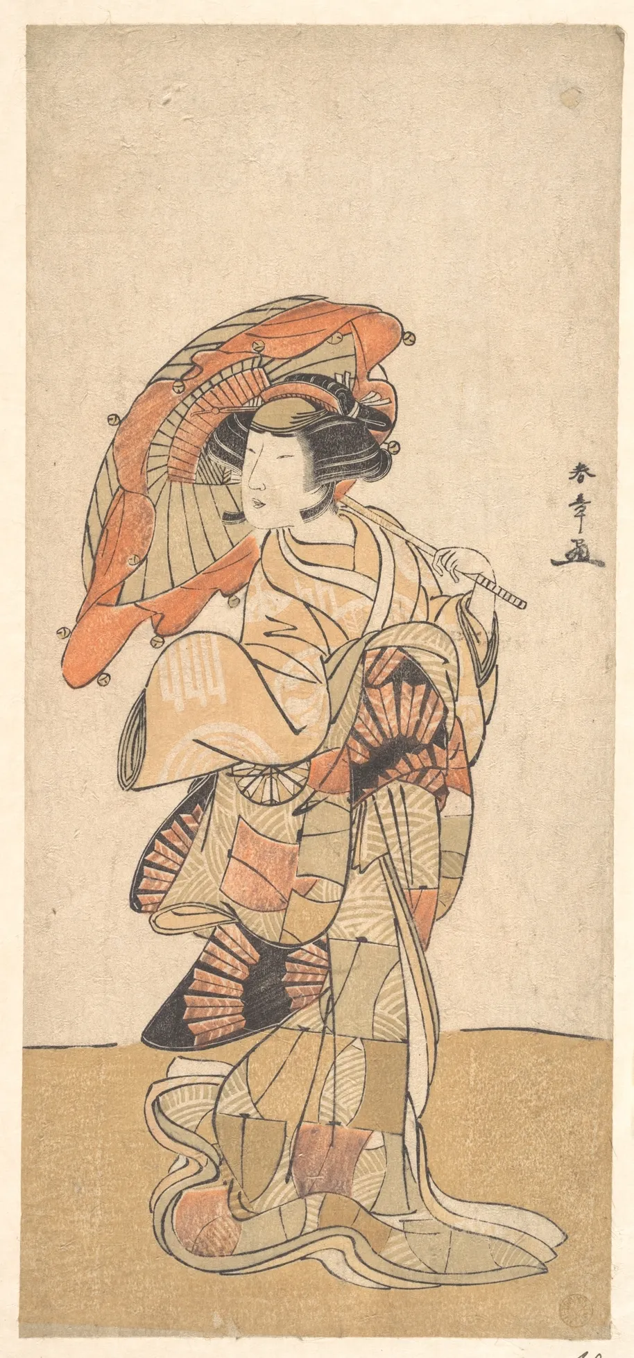The First Nakamura Tomijuro as a Woman Dancer | Katsukawa Shunshō　勝川春章 - 浮世繪畫廊