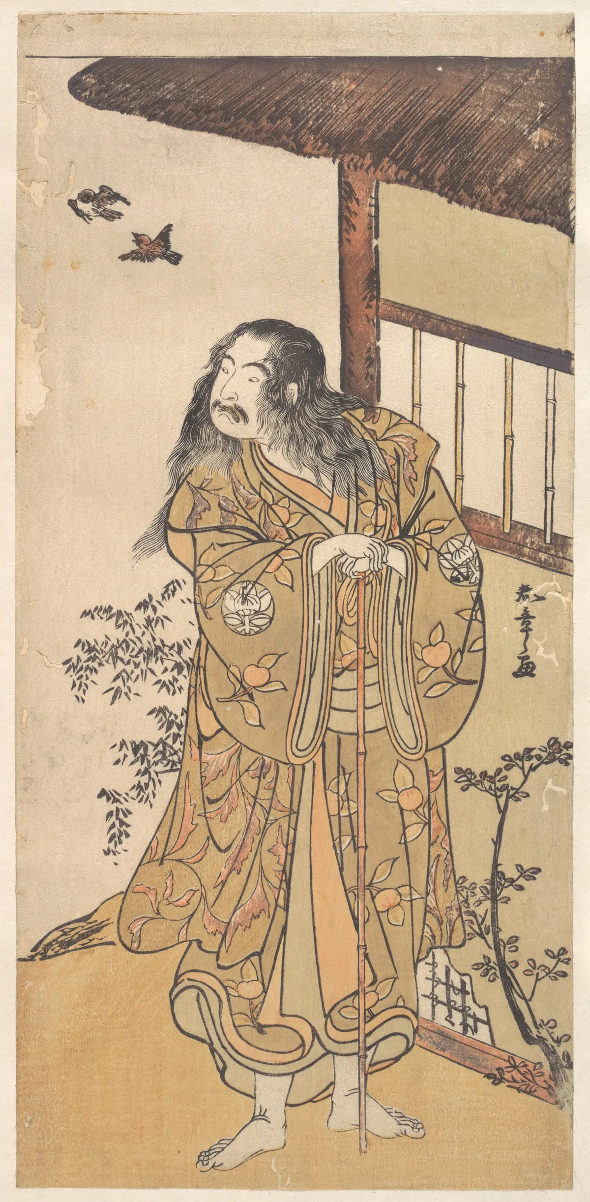 The Ninth Ichimura Uzaemon in the role of Shunkan | Katsukawa Shunshō　勝川春章 - 浮世繪畫廊