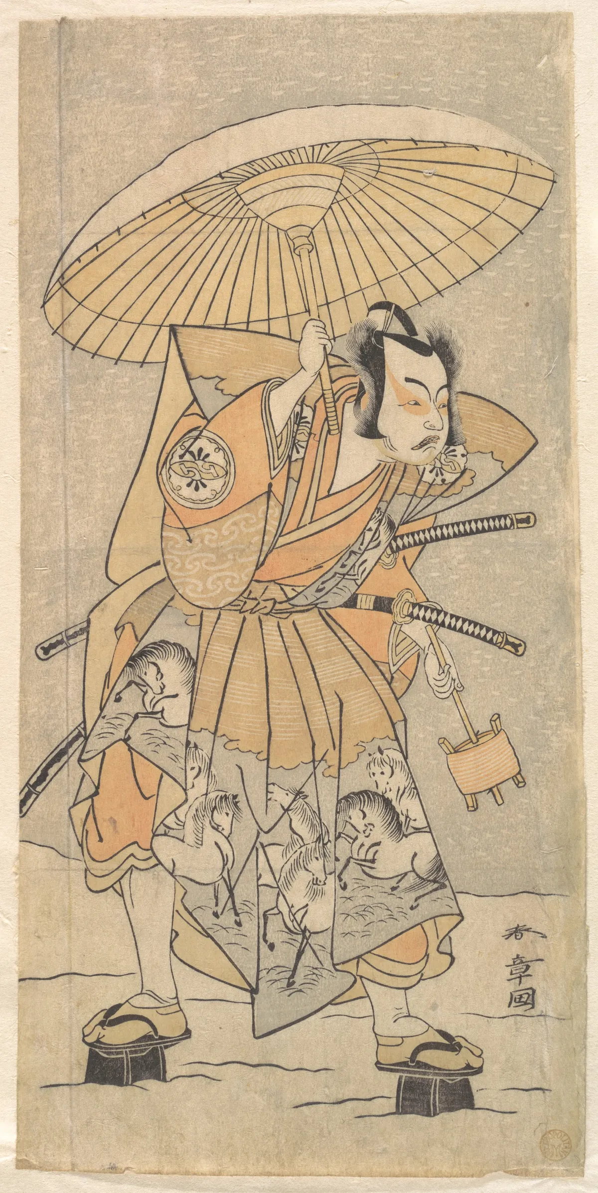 The Second Nakamura Juzo as a Samurai | Katsukawa Shunshō　勝川春章 - 浮世繪畫廊