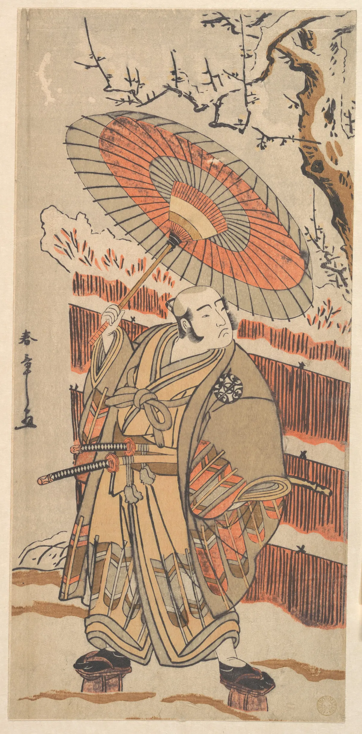 Kabuki Actor Nakamura Denkurō II | Katsukawa Shunshō - 浮世繪畫廊