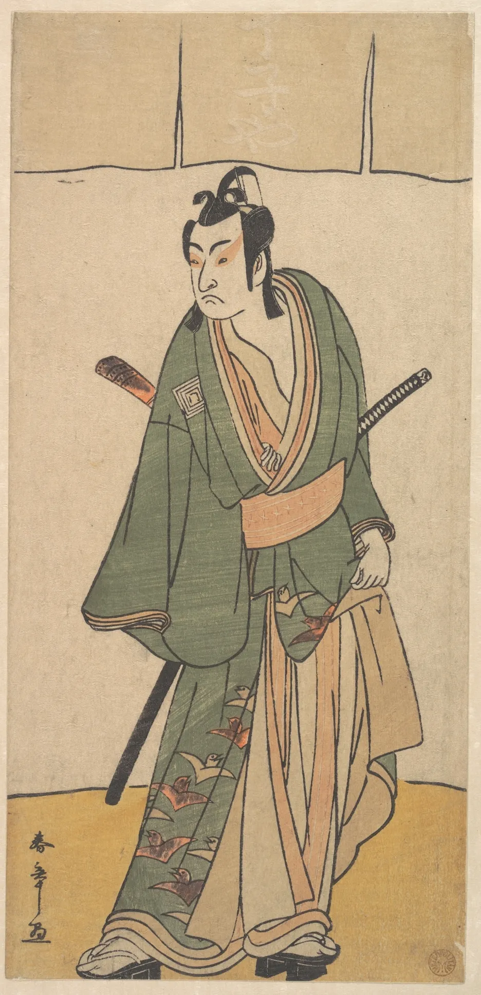 The Second Ichikawa Monnosuke in the role of Soga no Juro Sukenari | Katsukawa Shunshō　勝川春章 - 浮世繪畫廊