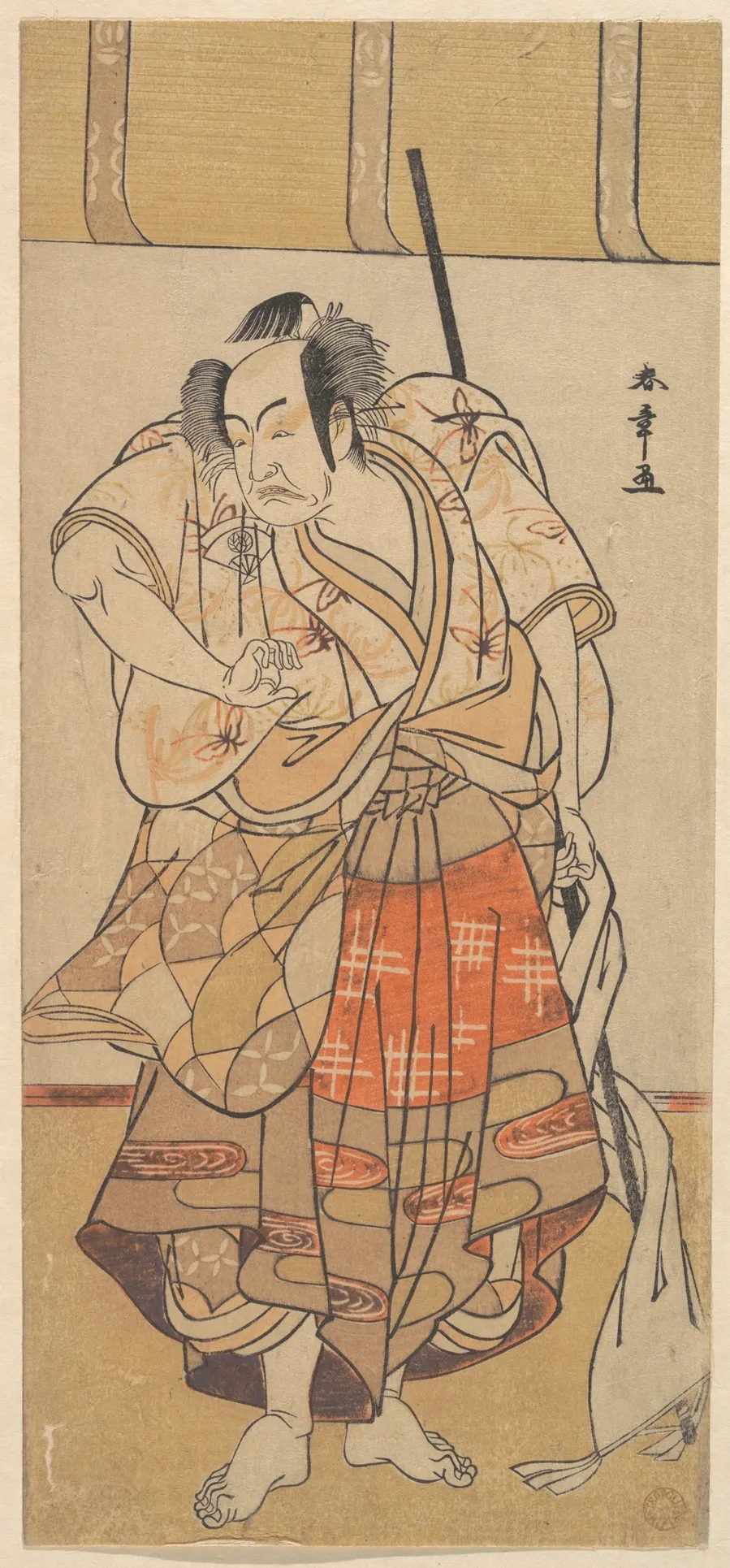 The First Onoe Kikugoro as an Angry Man | Katsukawa Shunshō　勝川春章 - 浮世繪畫廊