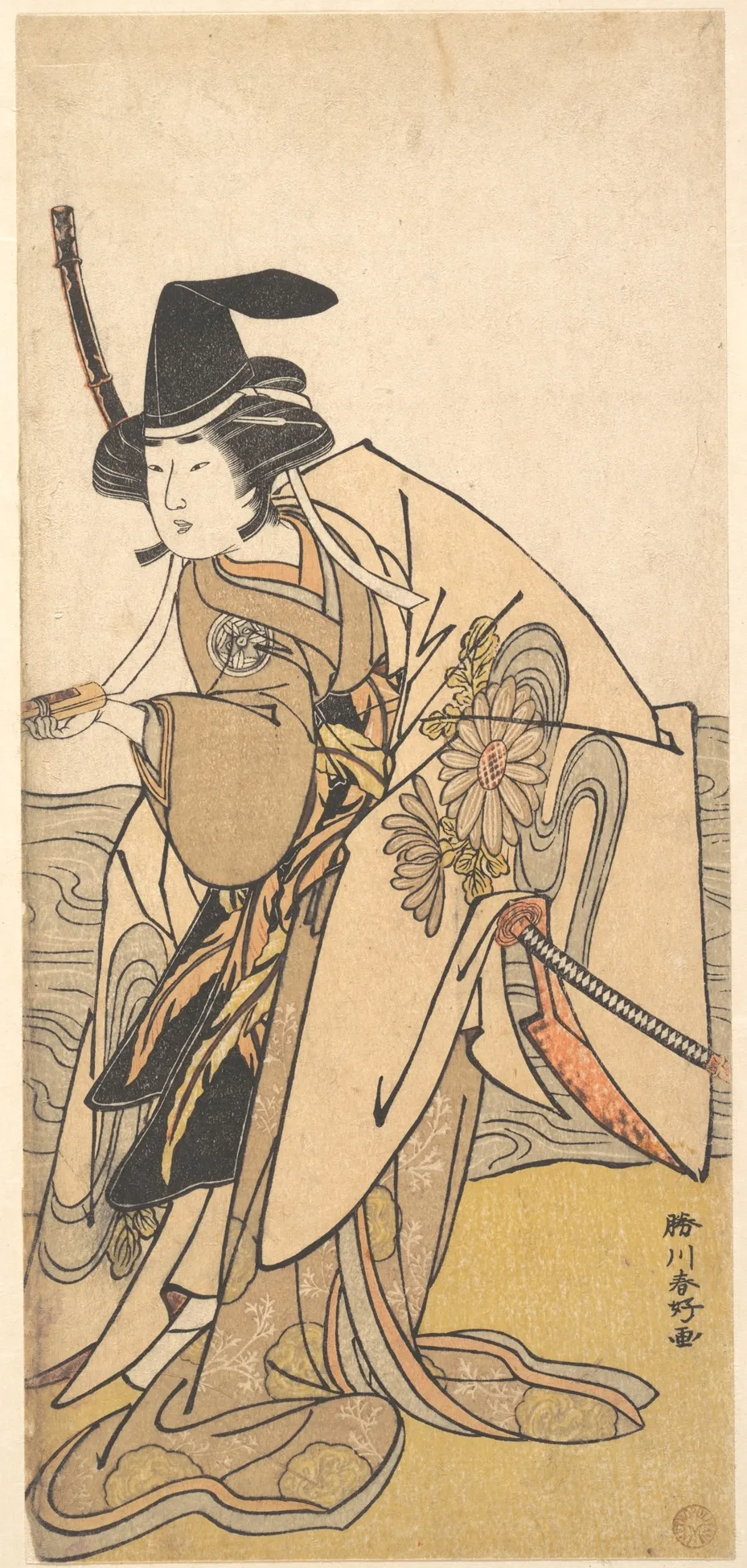 The Second Yamashita Kinsaku in the Role of Onna Kusunoki | Katsukawa Shunkō - 浮世繪畫廊