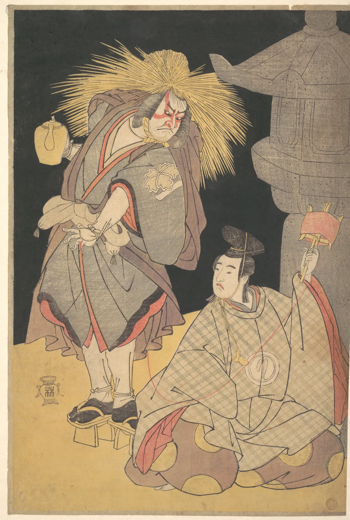 Scene from the Drama "Yuki-motsu-take Furisode Genji" | Katsukawa Shunkō - 浮世繪畫廊