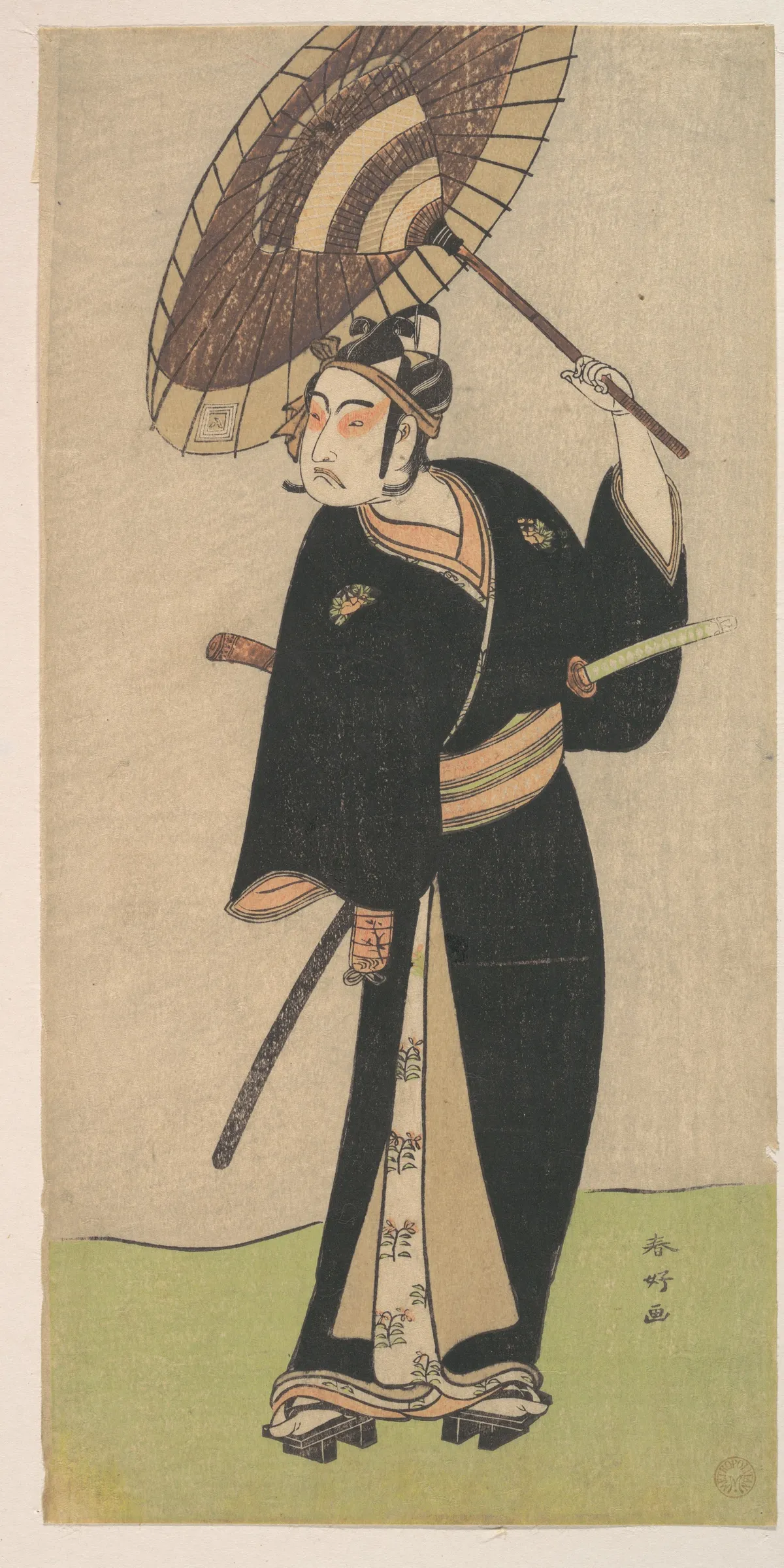 The Third Ichikawa Yaozo in the Role of the Otokodate Sukeroku | Katsukawa Shunkō - 浮世繪畫廊