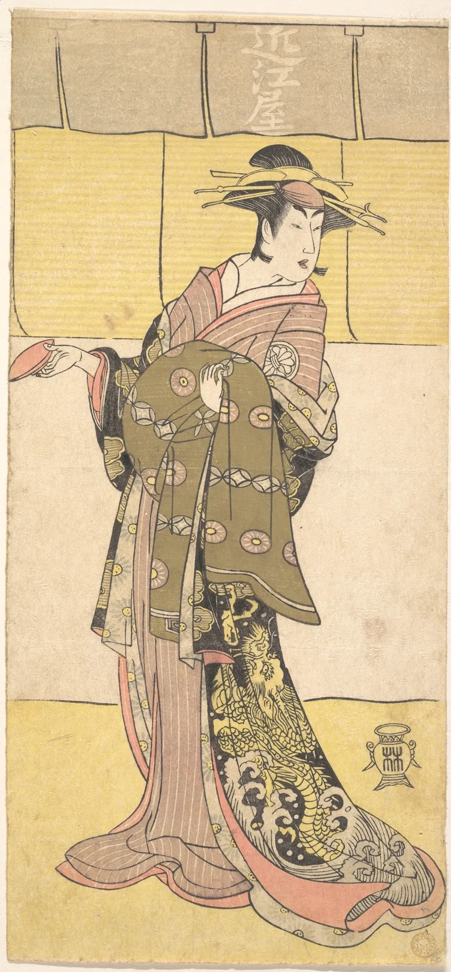 The Actor Segawa Kikunojō as a Courtesan of the Ōmiya Brothel | Katsukawa Shunshō 勝川春章 - 浮世繪畫廊