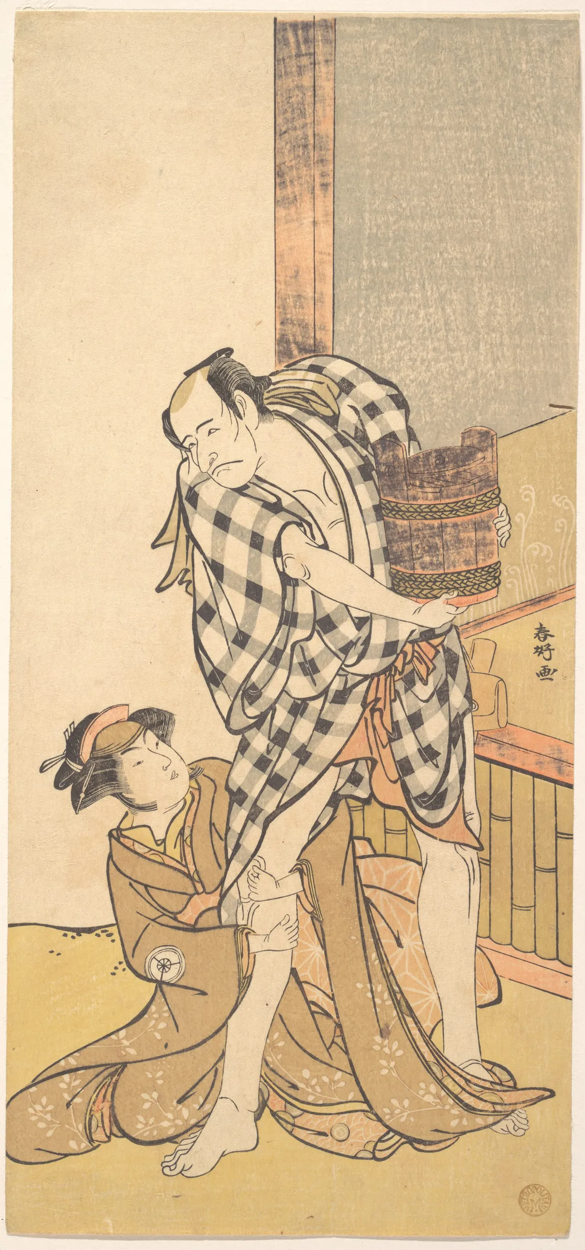 Scene from the Play Yoshitsune and the Thousand Cherry Trees (Yoshitsune senbon zakura) | Katsukawa Shunkō - 浮世繪畫廊
