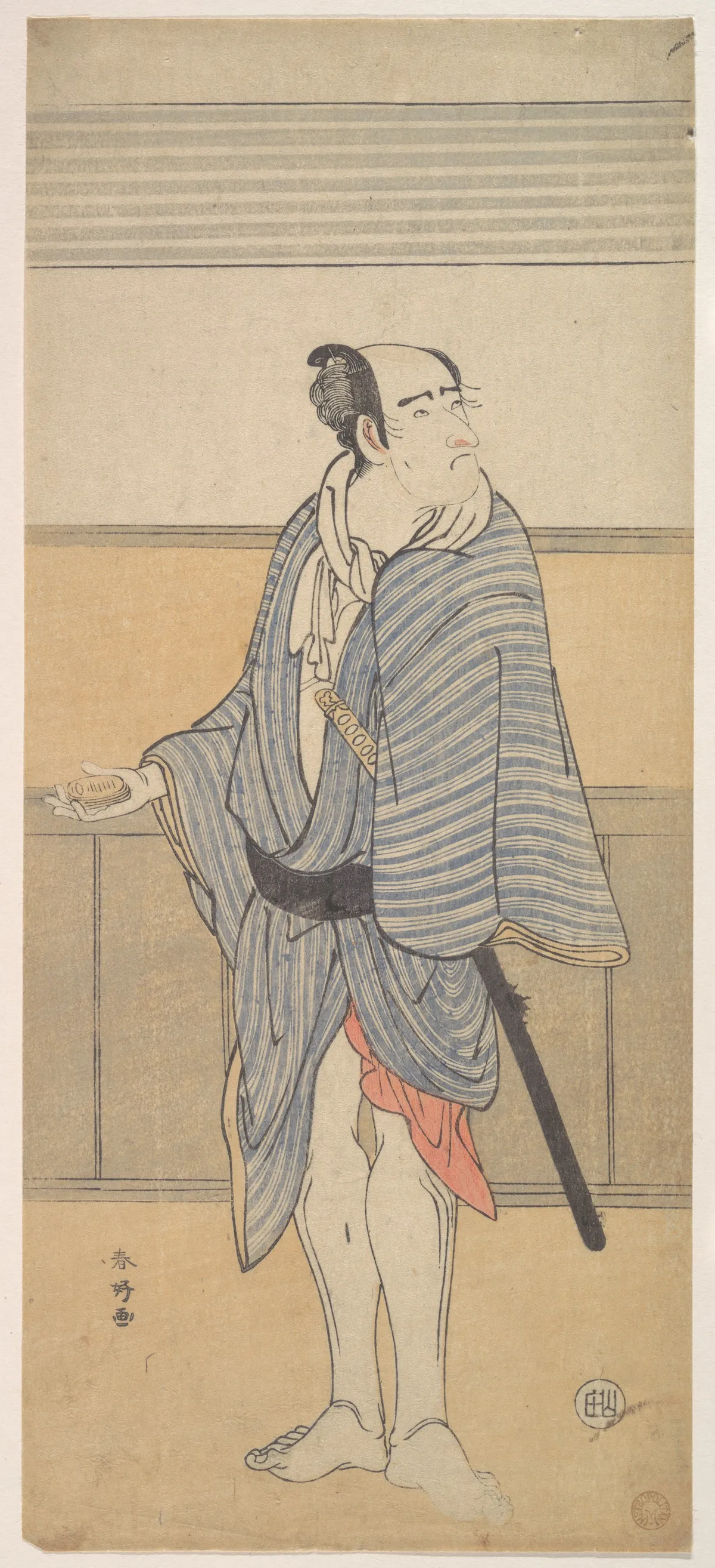 An Unidentified Actor | Katsukawa Shunkō - 浮世繪畫廊