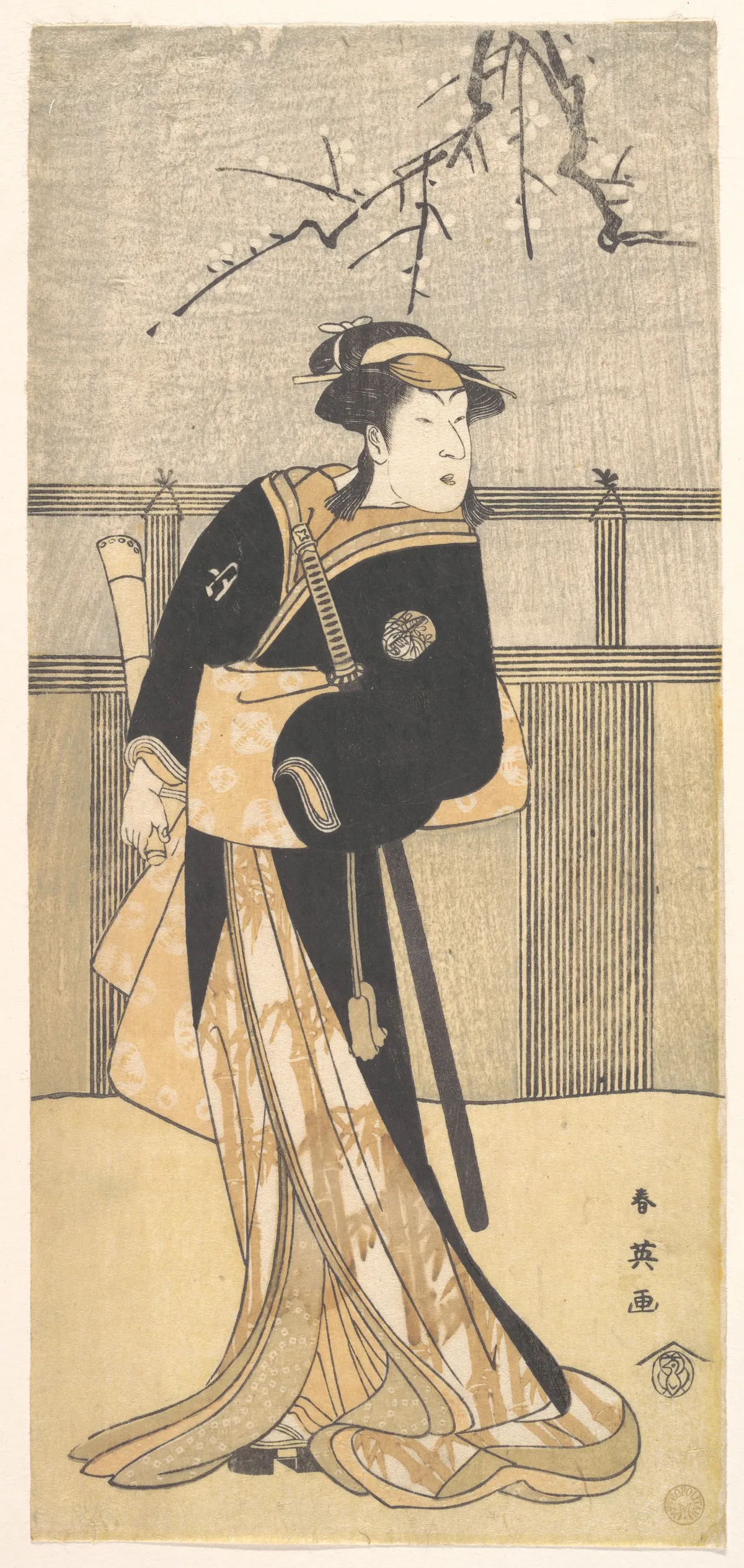 Nakayama Tomisaburo in the role of An no Oyasu | Katsukawa Shun'ei 勝川春英 - 浮世繪畫廊