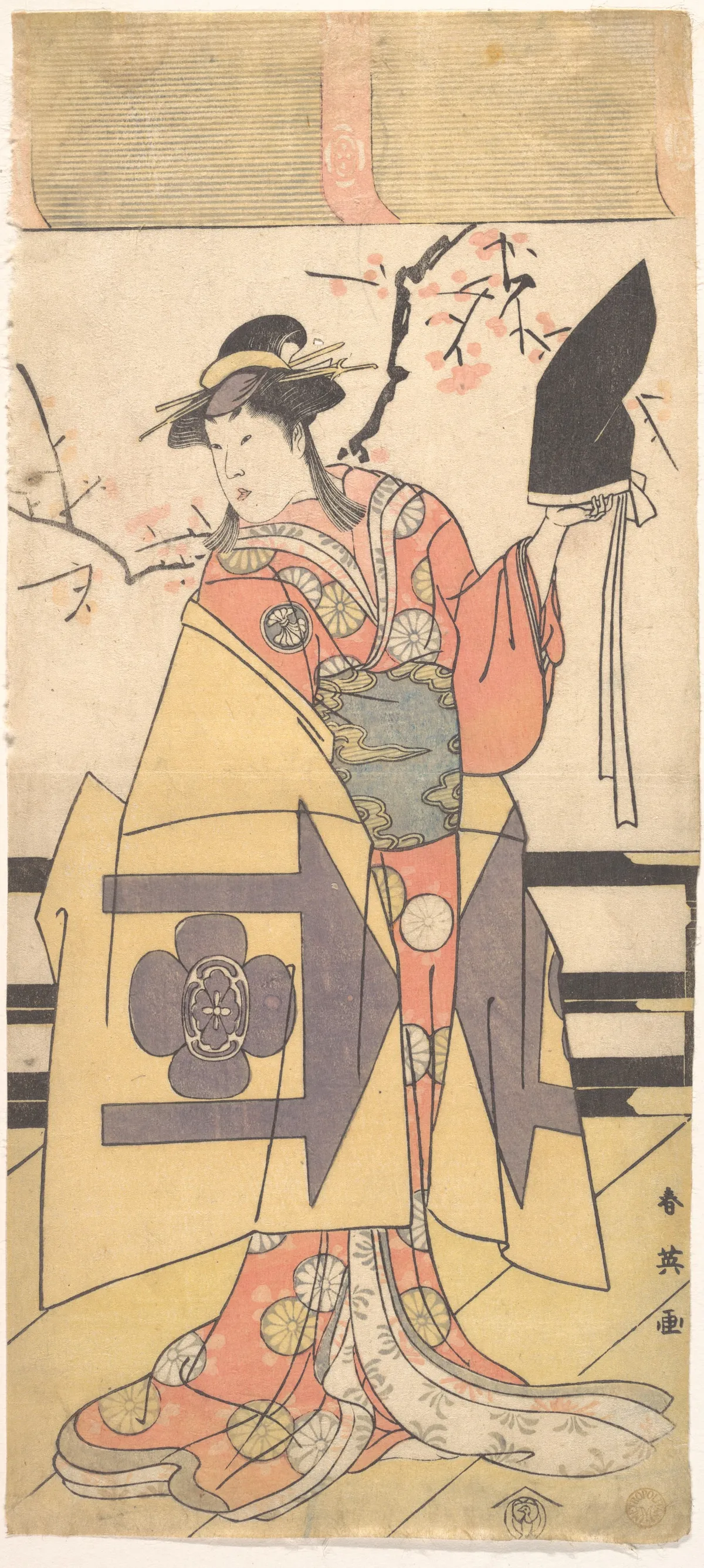 The Third Segawa Kikunojo as (?) Wife of Kudo Suketsune in a Soga Play | Katsukawa Shun'ei 勝川春英 - 浮世繪畫廊