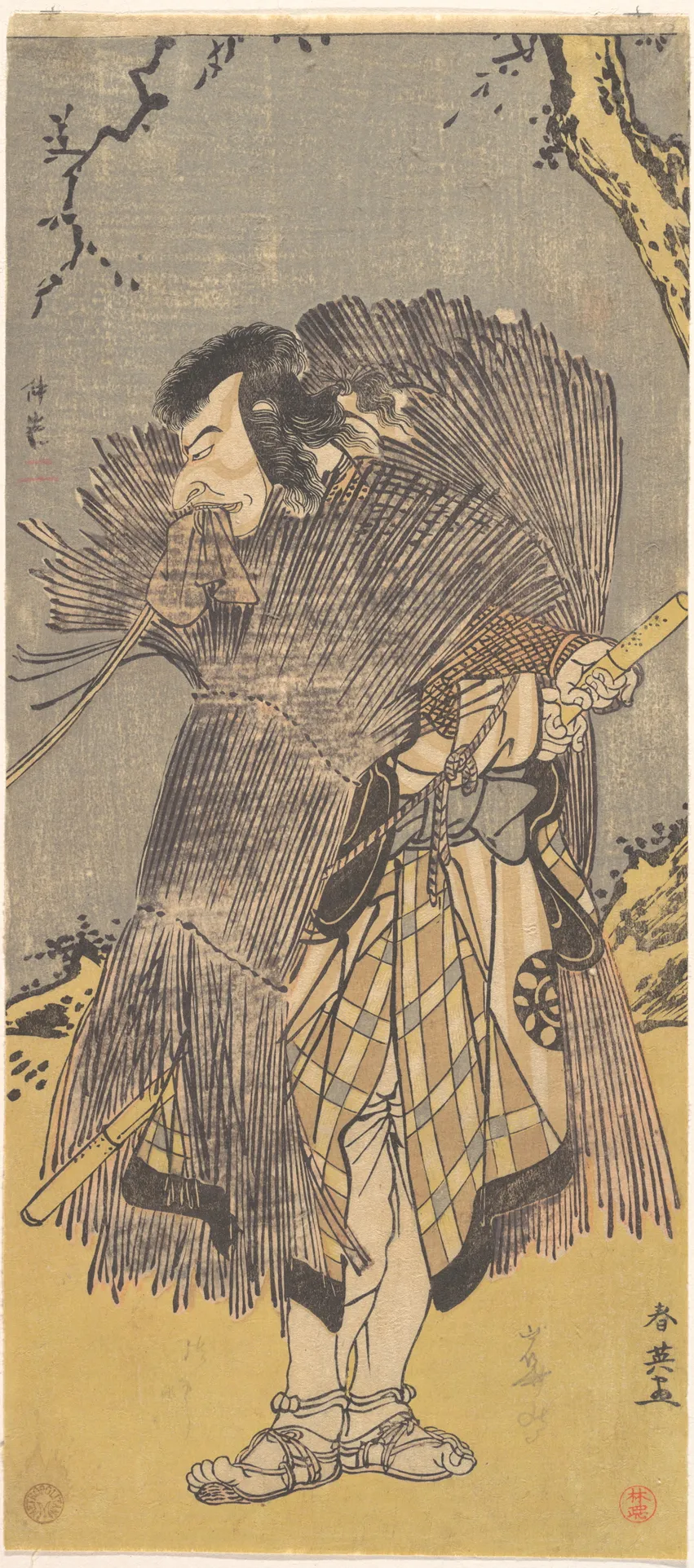 The Second Nakamura Nakazo in the Role of Sadakuro in "Chushingura" | Katsukawa Shun'ei 勝川春英 - 浮世繪畫廊