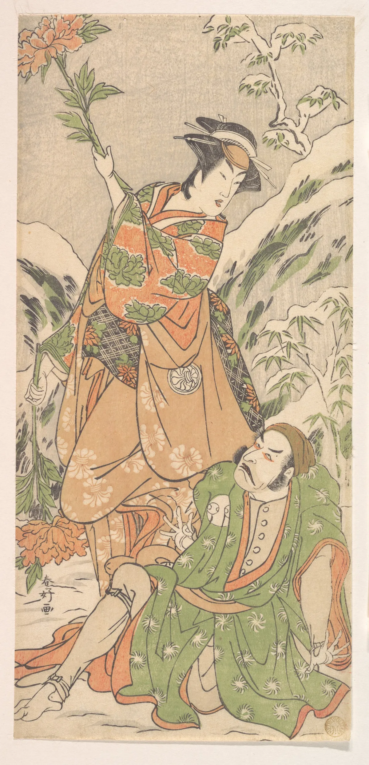 Kabuki Actors Arashi Ryūzō II and Segawa Kikunojō III | Katsukawa Shunkō - 浮世繪畫廊