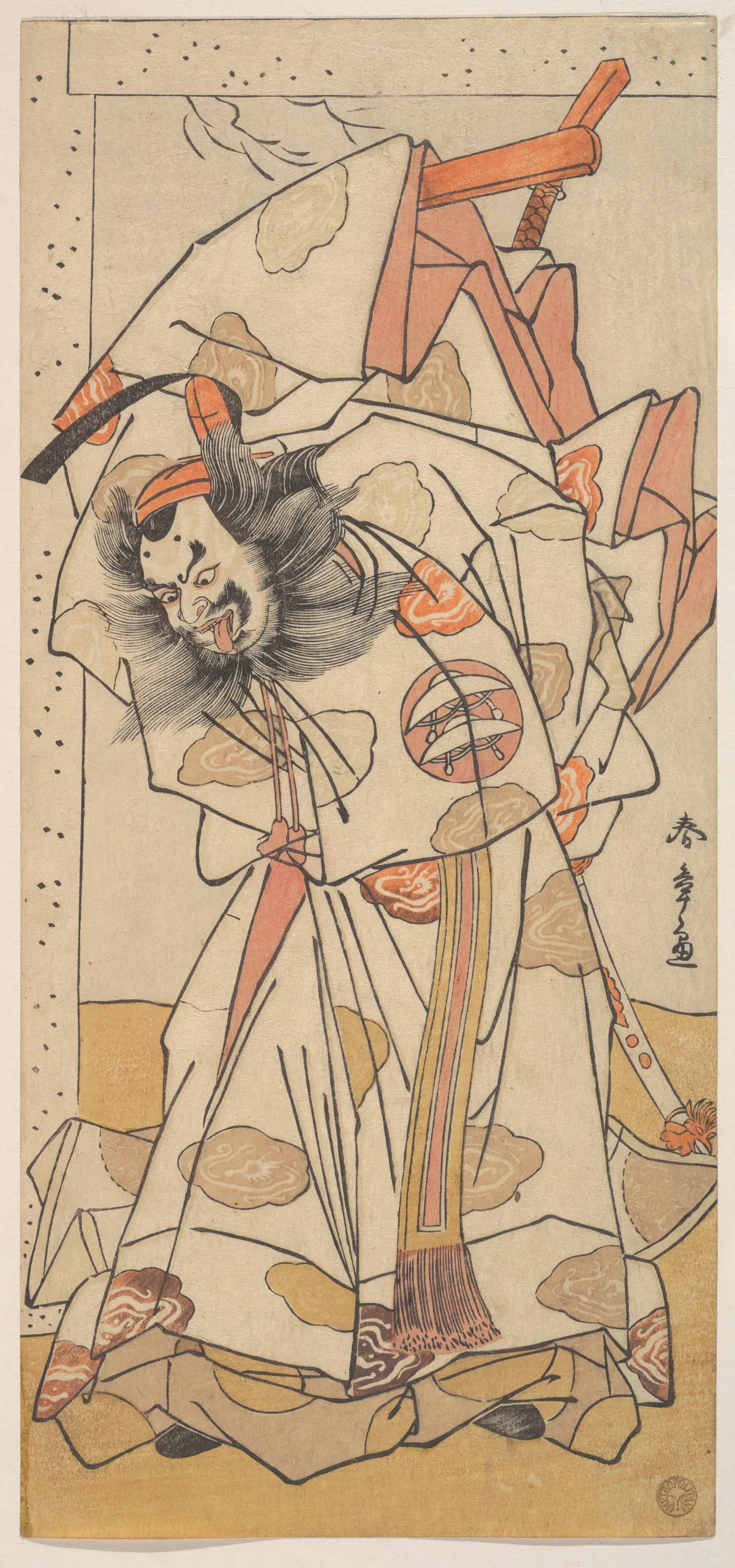 The Second Nakajima Mihoemon in the Role of Sadaijin Jihei | Katsukawa Shunshō　勝川春章 - 浮世繪畫廊