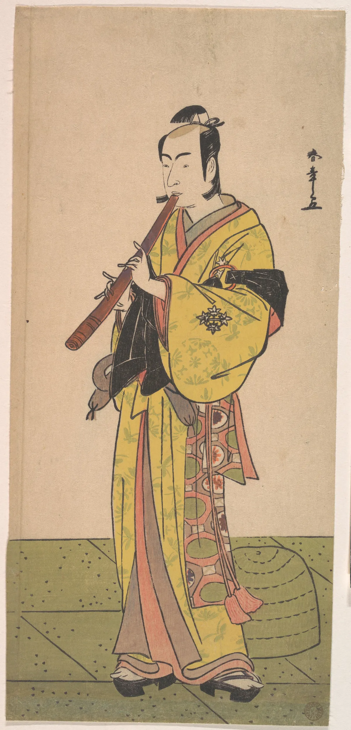 Ichikawa Bennosuke as a Man in Komuso Attire | Katsukawa Shunshō　勝川春章 - 浮世繪畫廊