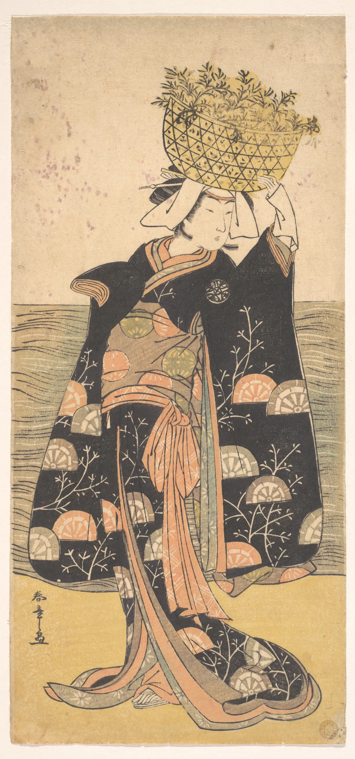 The First Nakamura Nakazo in the Role of the Ghost of Shiragiku | Katsukawa Shunshō　勝川春章 - 浮世繪畫廊