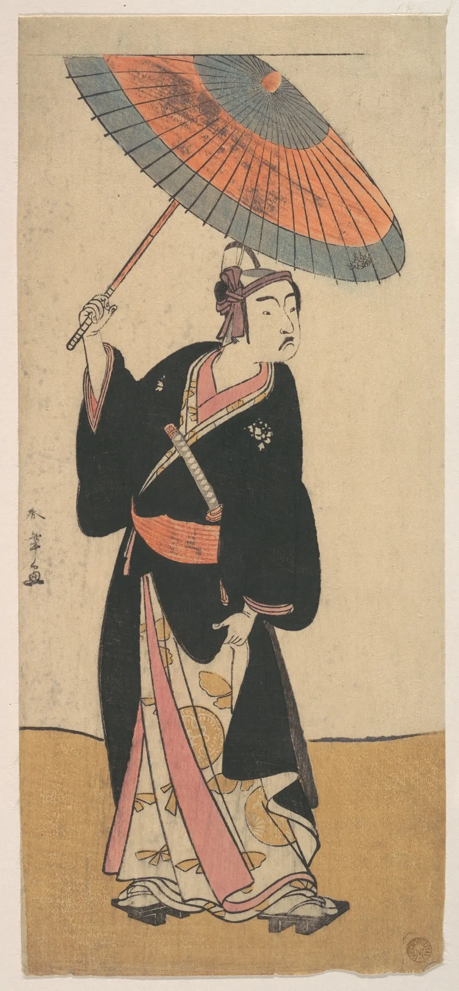 The Third Ichikawa Yaozo in the Role of Otokodate Sukeroku | Katsukawa Shunshō　勝川春章 - 浮世繪畫廊
