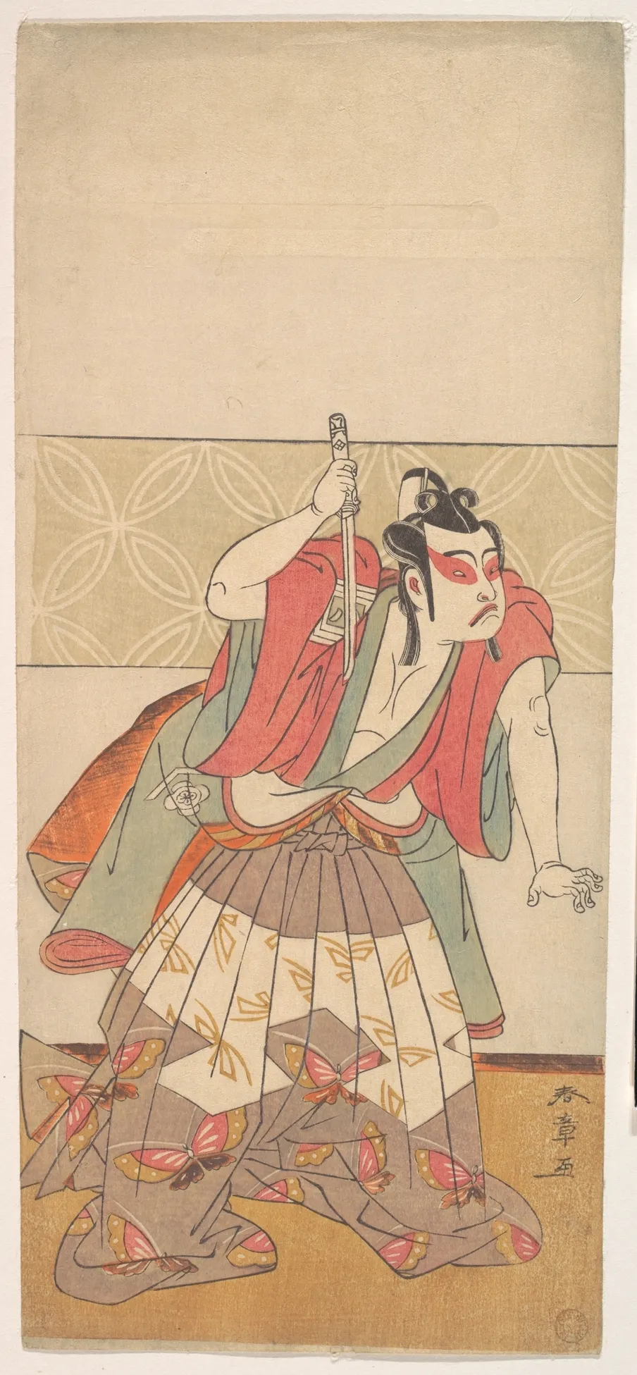 The Second Ichikawa Yaozo in the Role of Soga no Goro | Katsukawa Shunshō　勝川春章 - 浮世繪畫廊