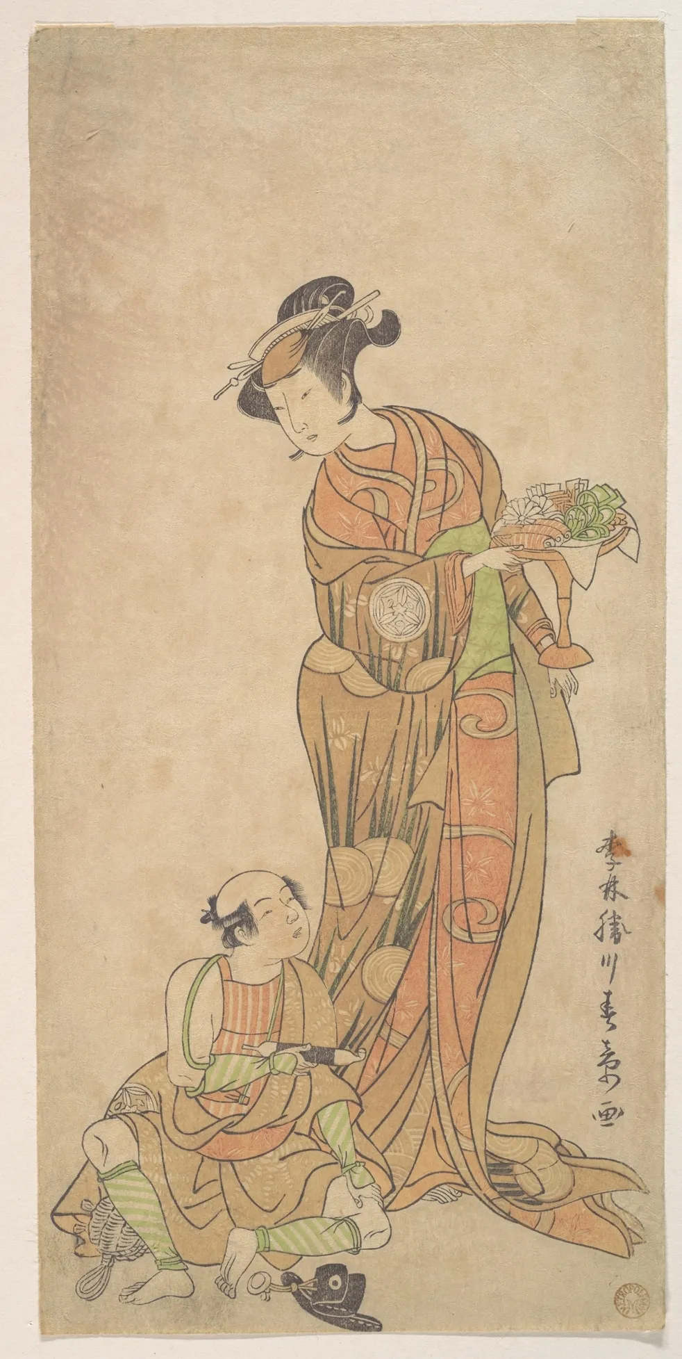 The Second Yamashita Kinsaku in the Role of Shigenoi | Katsukawa Shunshō　勝川春章 - 浮世繪畫廊