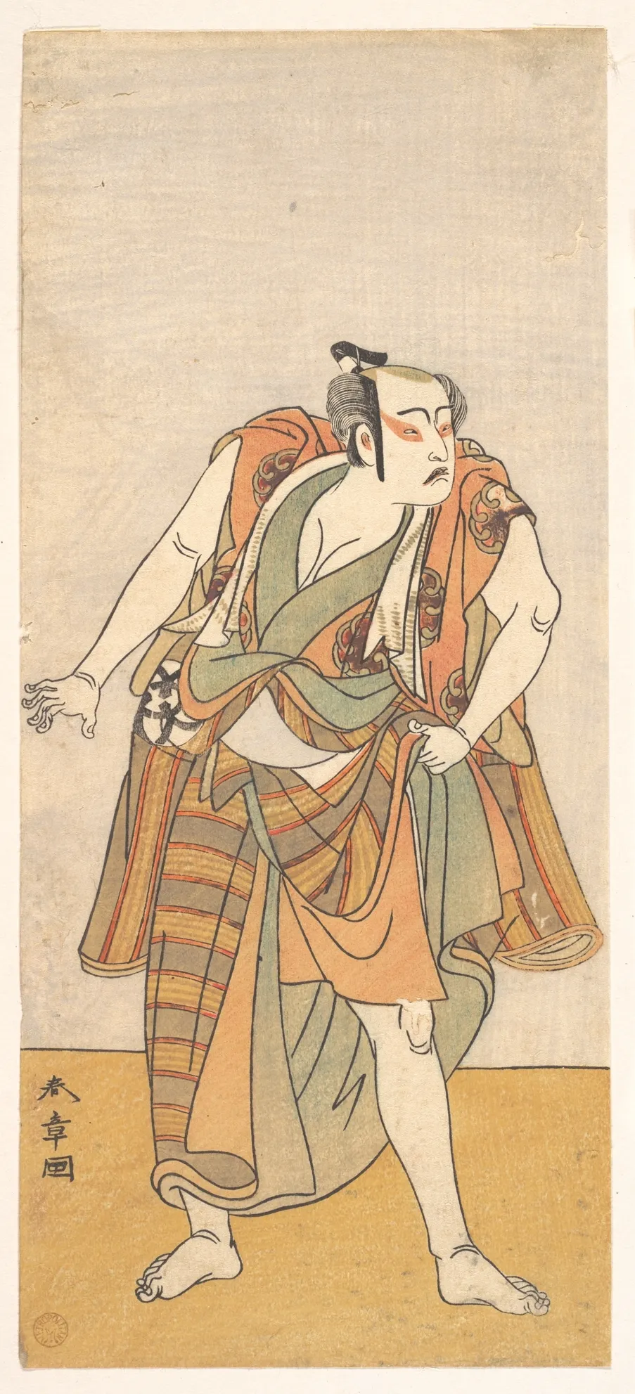 The First Bando Mitsugoro as an Unarmed Man | Katsukawa Shunshō　勝川春章 - 浮世繪畫廊